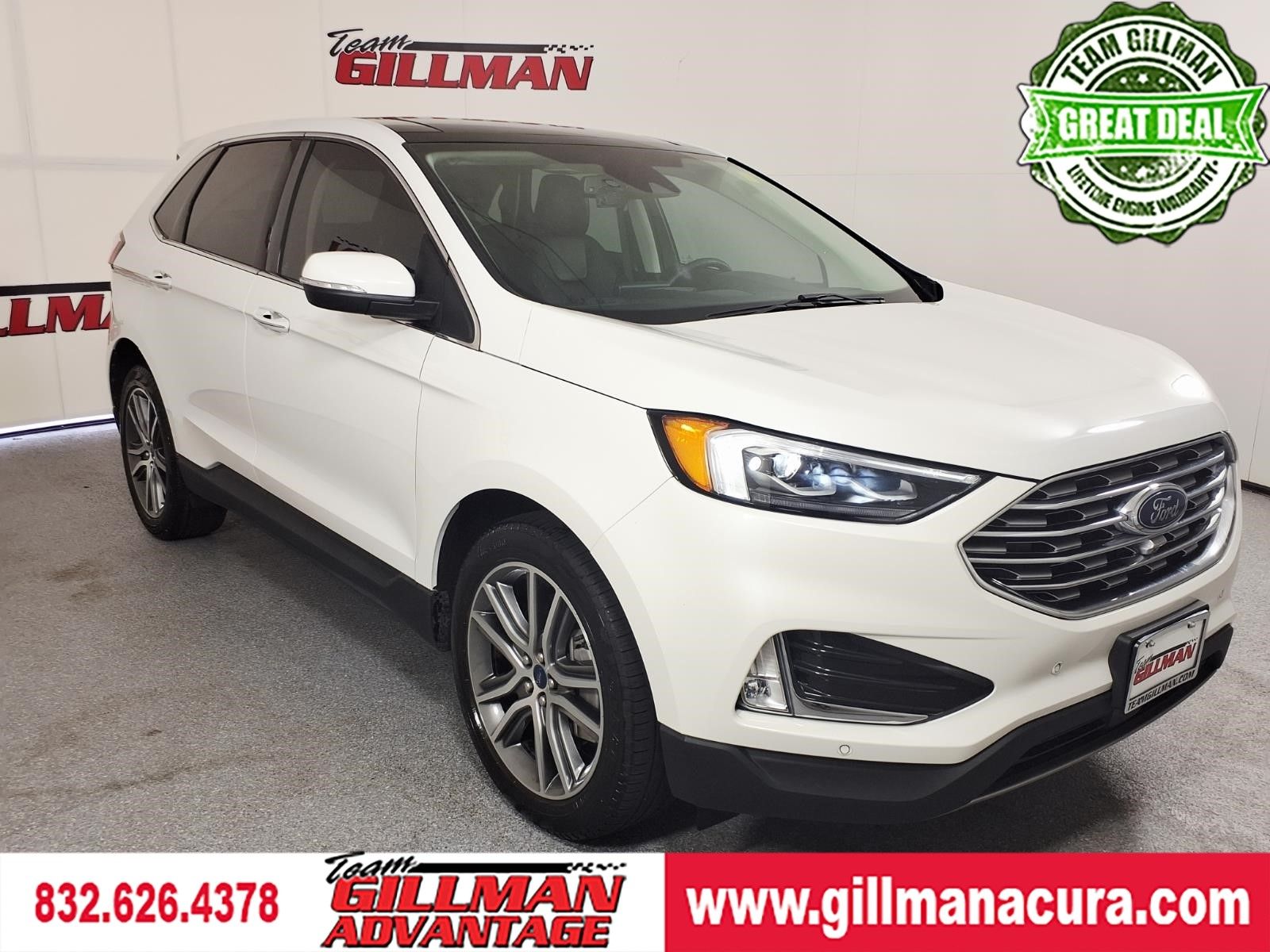 Star White Metallic Tri-Coat 2022 Ford Edge SUV / Crossover All-Wheel Drive 8-Speed Automatic