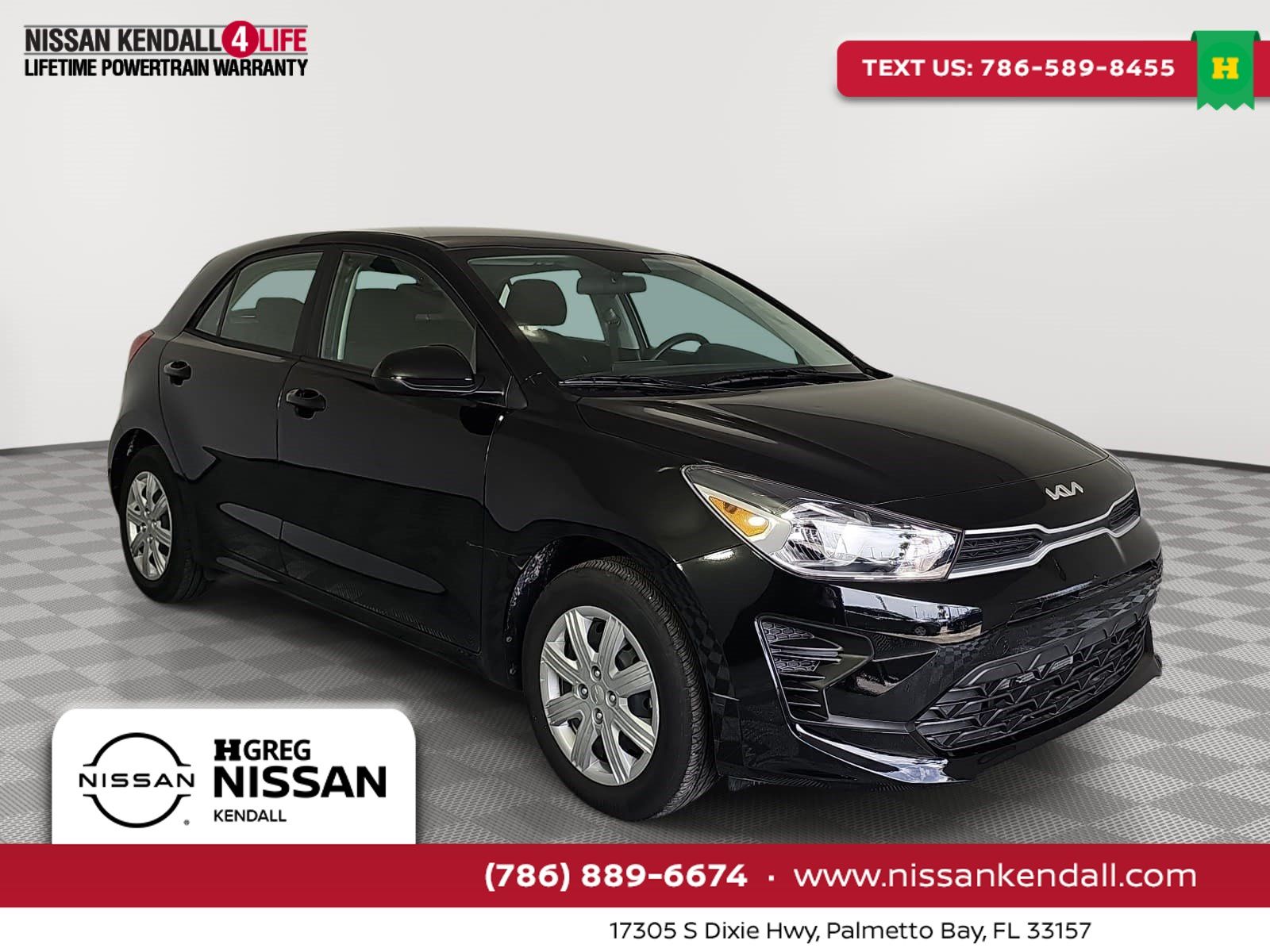 Aurora Black 2023 Kia Rio5 Wagon Front-Wheel Drive Continuously Variable Transmission