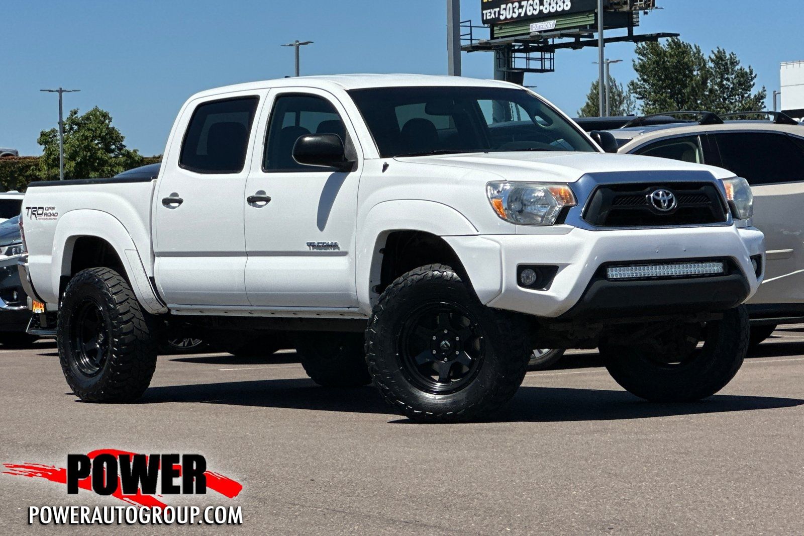 Super White 2012 Toyota Tacoma Double Cab SB V6 4WD Pickup Truck Four-Wheel Drive 5-Speed Automatic Overdrive