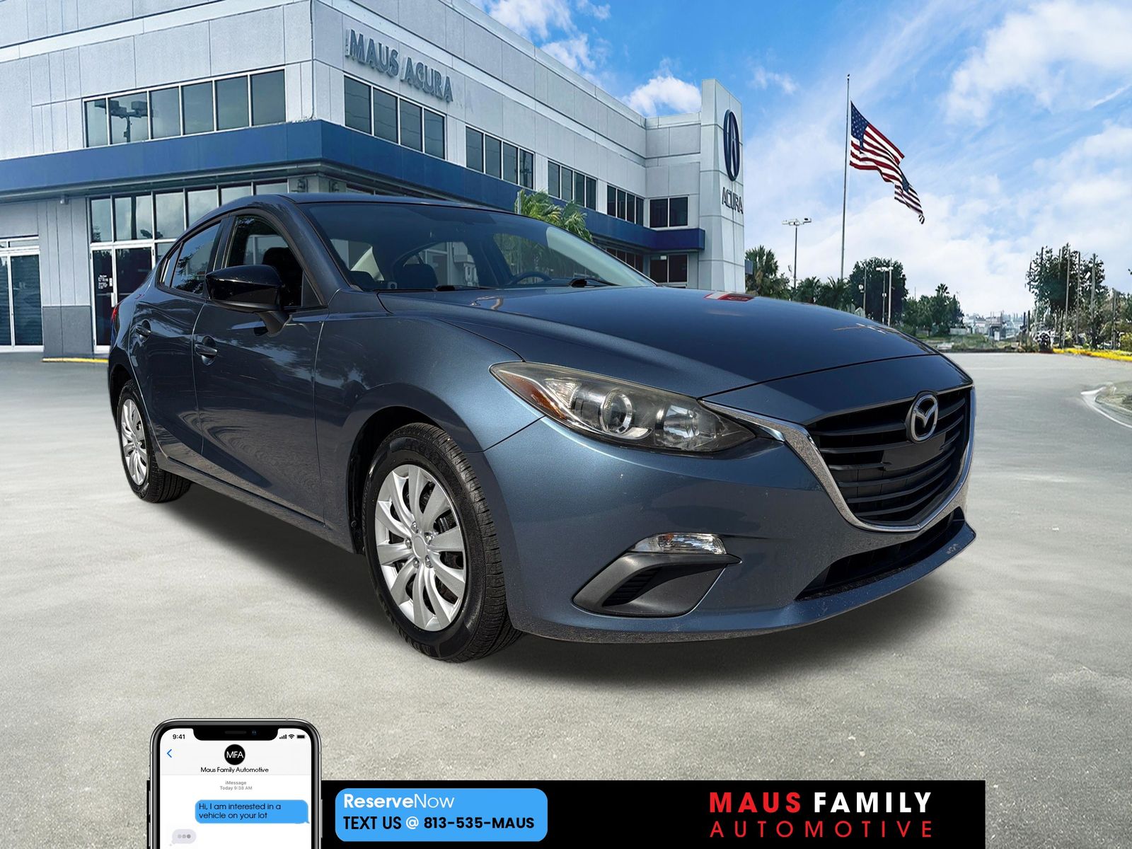Blue Reflex Mica 2015 Mazda MAZDA3 Sedan Front-Wheel Drive 6-Speed Automatic