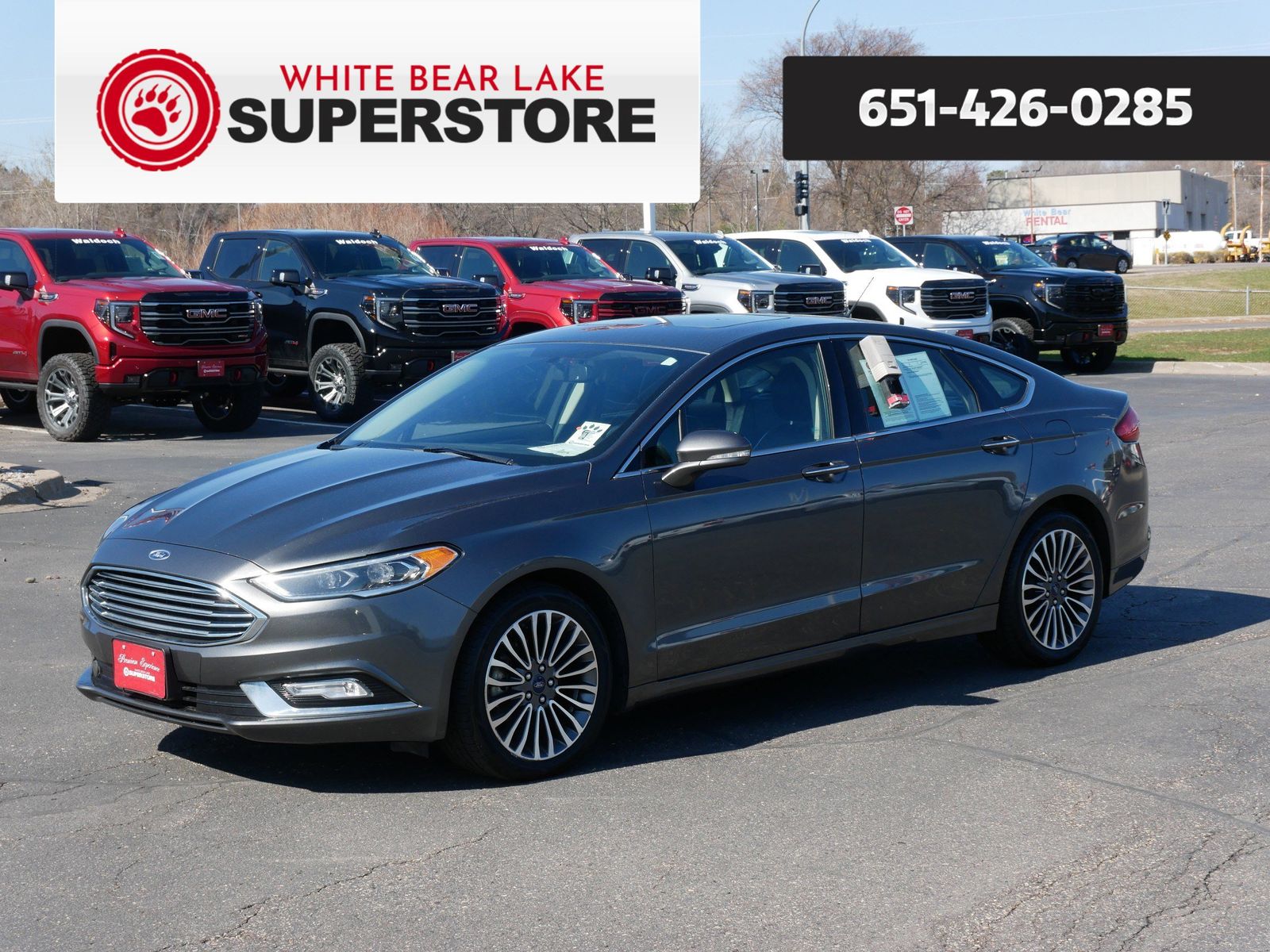 Gray (Magnetic) 2017 Ford Fusion SE AWD Sedan All-Wheel Drive 6-Speed Automatic