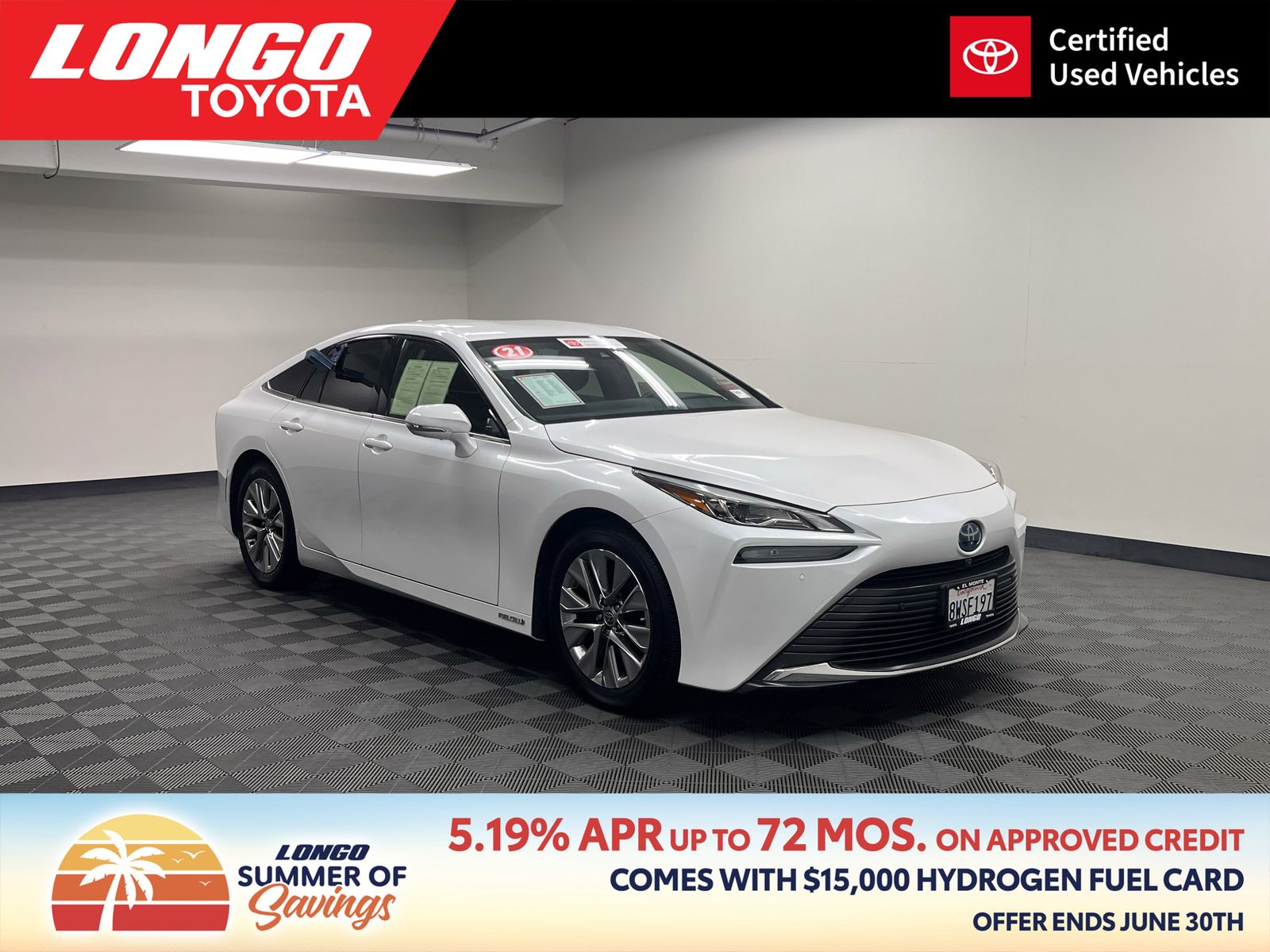 used 2021 Toyota Mirai car, priced at $12,888