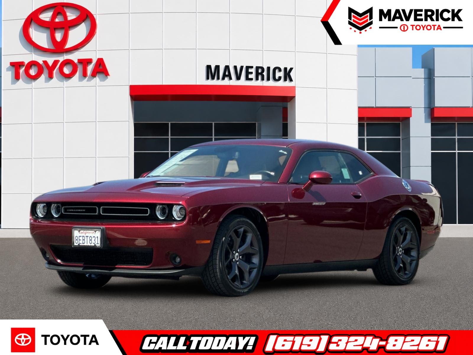 Red 2018 Dodge Challenger Coupe Rear-Wheel Drive 8-Speed Automatic