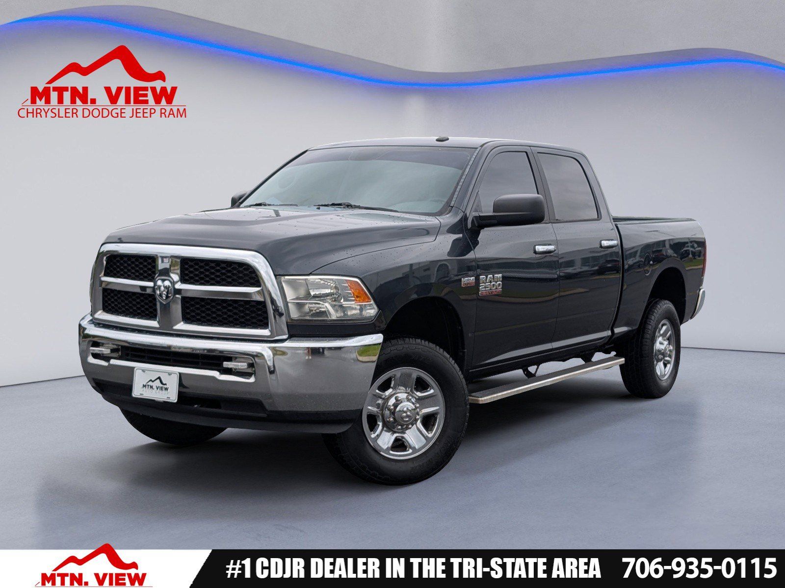 Gray (Maximum Steel Metallic Clearcoat) 2017 RAM 2500 SLT Crew Cab 4WD Pickup Truck Four-Wheel Drive 6-Speed Automatic