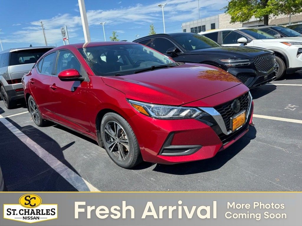 Red (Scarlet Ember Tintcoat) 2023 Nissan Sentra SV FWD Sedan Front-Wheel Drive Continuously Variable Transmission