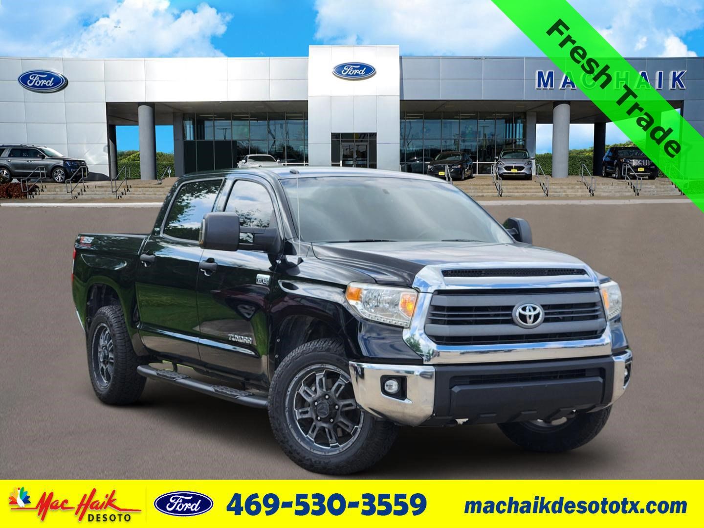 Black 2015 Toyota Tundra SR5 CrewMax 5.7L FFV 4WD Pickup Truck Four-Wheel Drive 6-Speed Automatic Overdrive