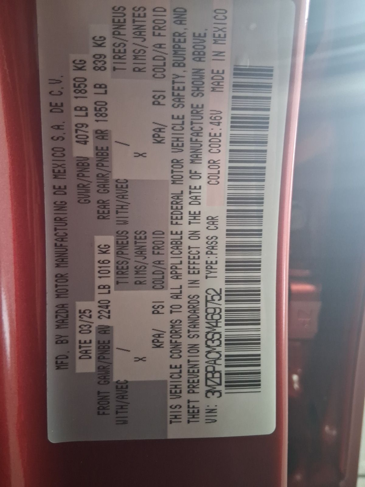 Used Car 2025 Mazda Mazda3  2.5 S Preferred Package For Sale Under $25,000 In Austin, Texas