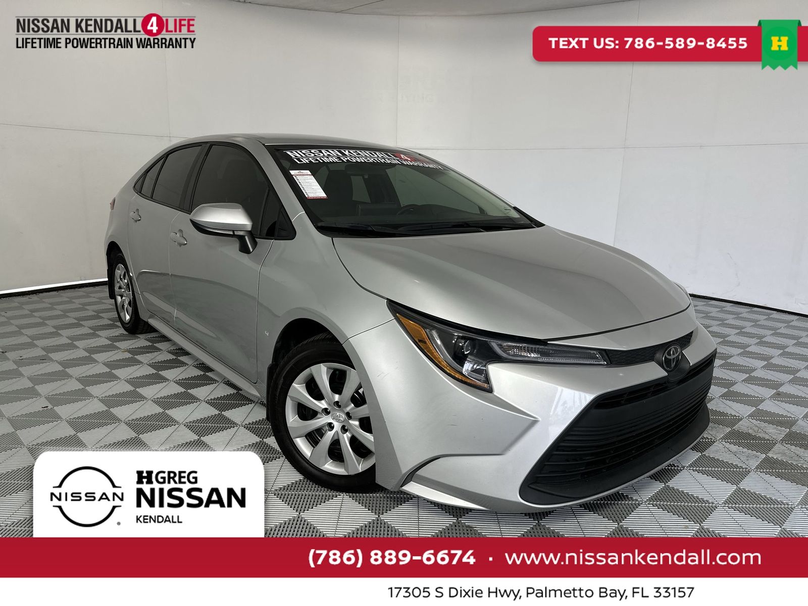 Classic Silver Metallic 2024 Toyota Corolla LE FWD Sedan Front-Wheel Drive Continuously Variable Transmission