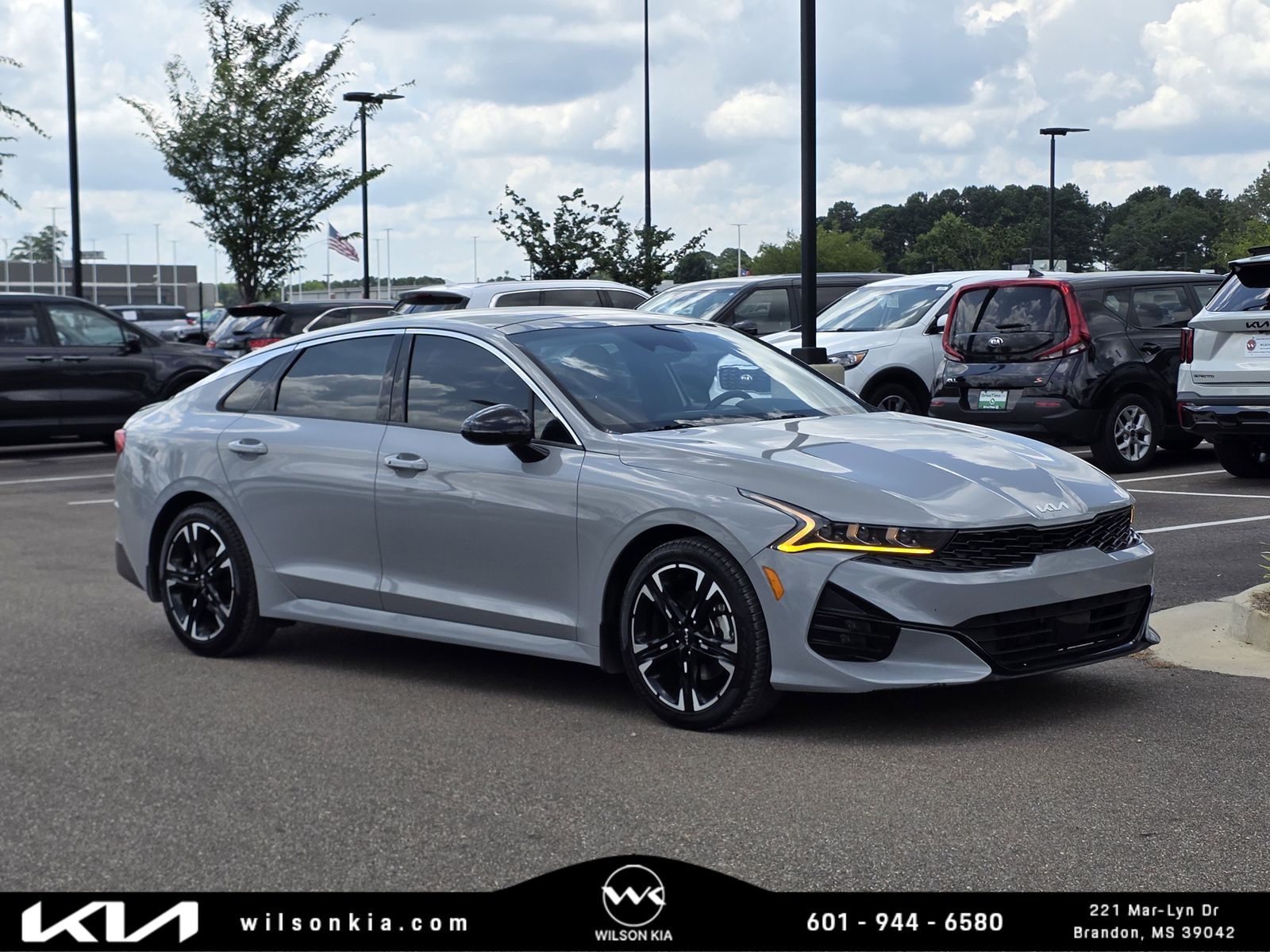 Wolf Gray 2021 Kia K5 GT-Line FWD Sedan Front-Wheel Drive 8-Speed Automatic