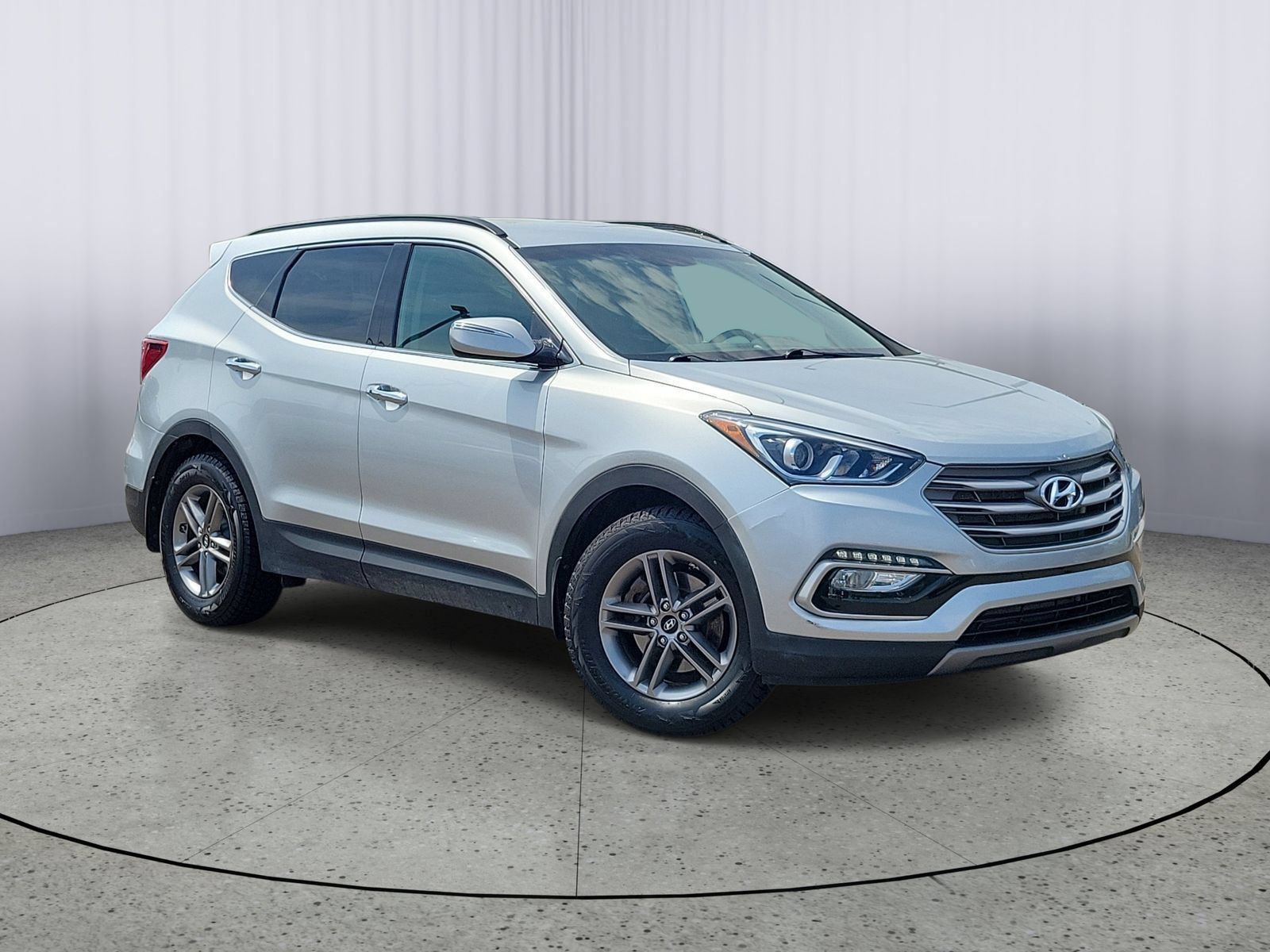 Sparkling Silver 2017 Hyundai Santa Fe Sport SUV / Crossover All-Wheel Drive 6-Speed Automatic