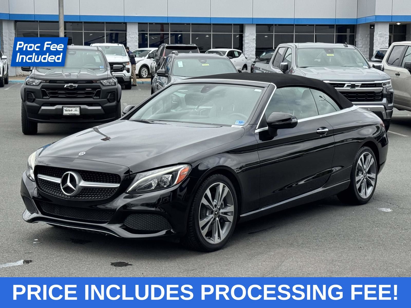 Black 2018 Mercedes-Benz C-Class Convertible Rear-Wheel Drive 9-Speed Automatic