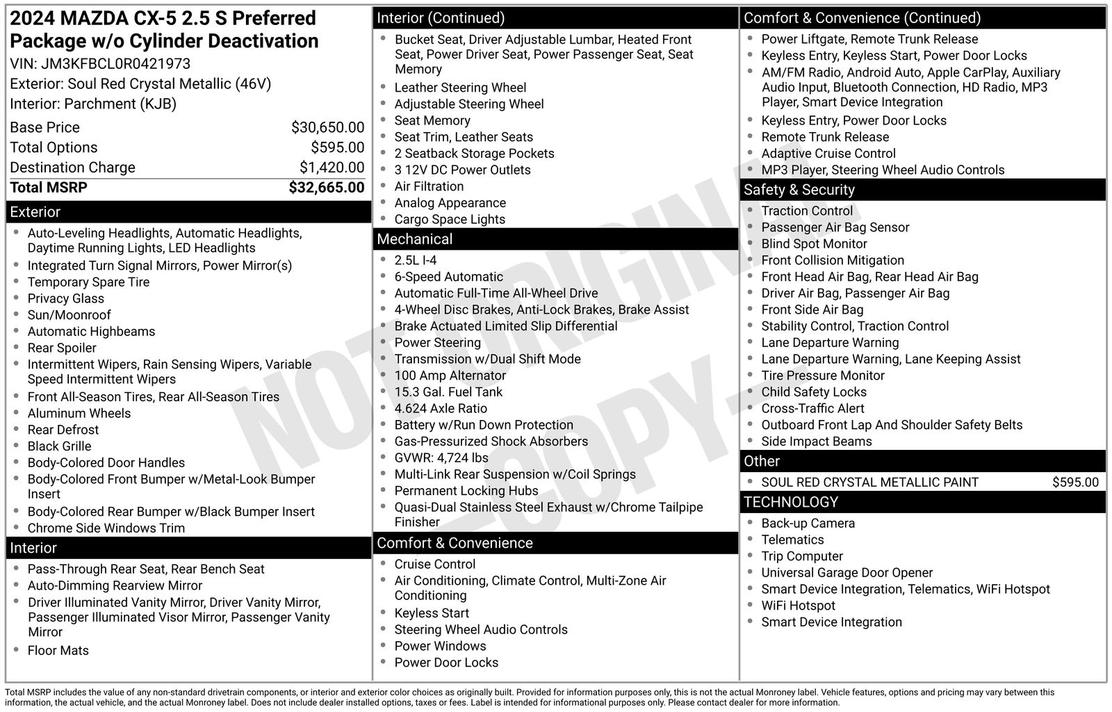 Used Car 2024 Mazda Cx-5  2.5 S Preferred Package For Sale Under $30,000 In Austin, Texas