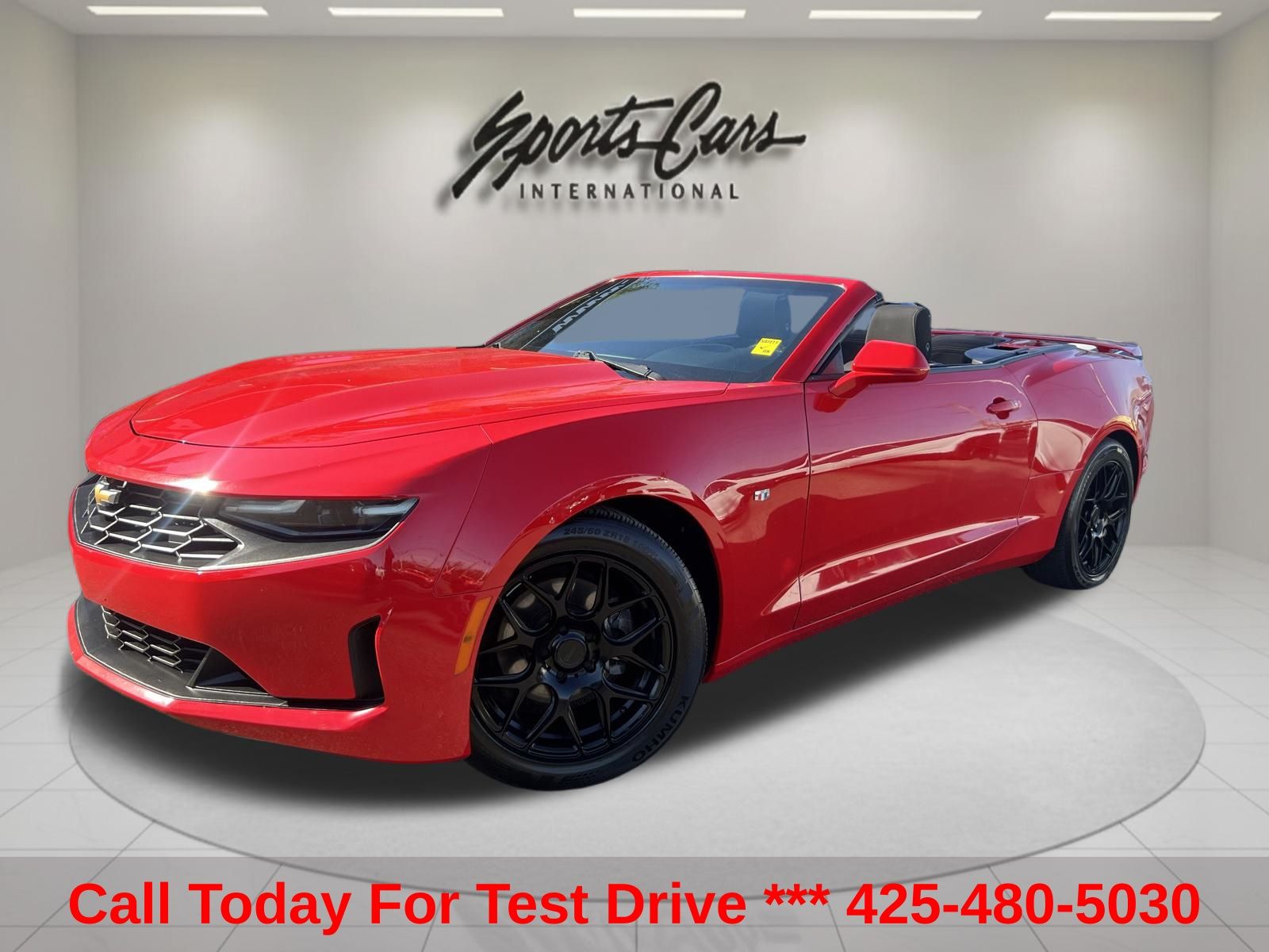 Red Hot 2019 Chevrolet Camaro 1LT Convertible RWD Convertible Rear-Wheel Drive 8-Speed Automatic