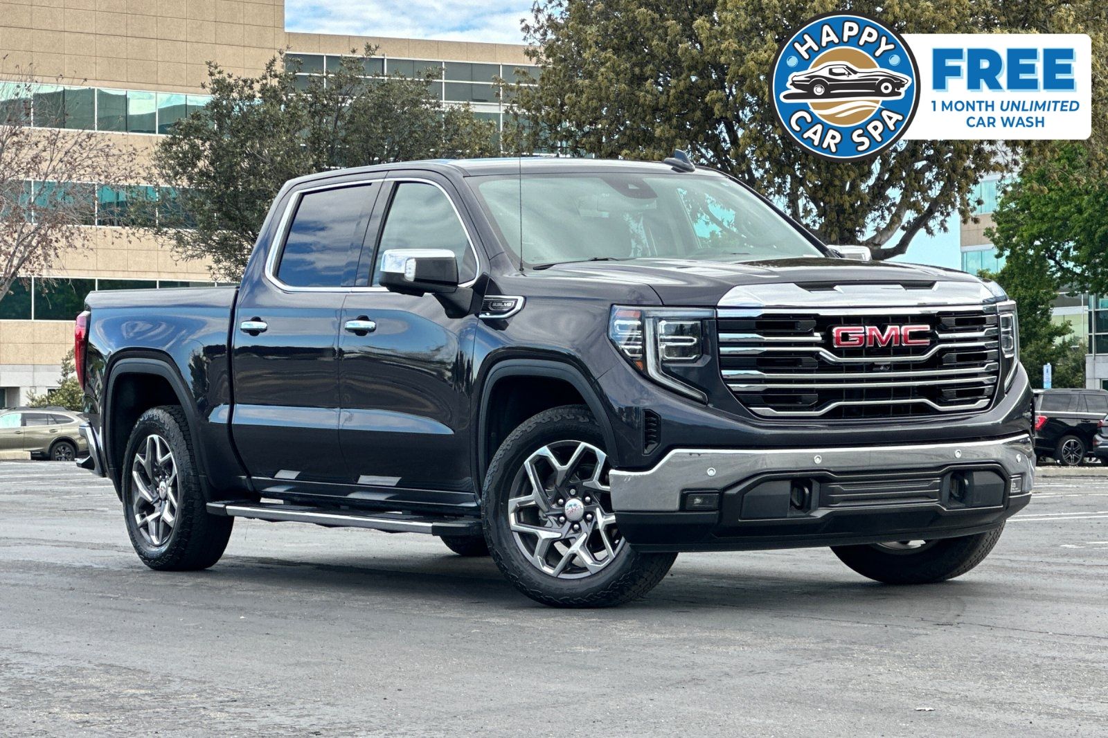 Titanium Rush Metallic 2022 GMC Sierra 1500 SLT Crew Cab 4WD Pickup Truck Four-Wheel Drive Automatic