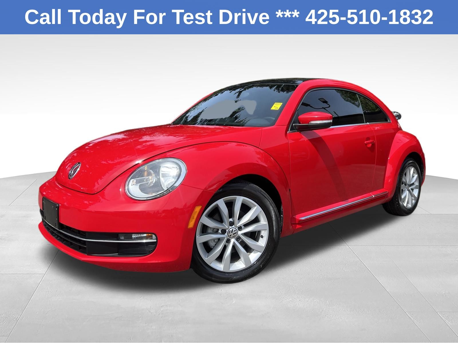 Red 2015 Volkswagen Beetle Hatchback Front-Wheel Drive 6-Speed Dual Clutch