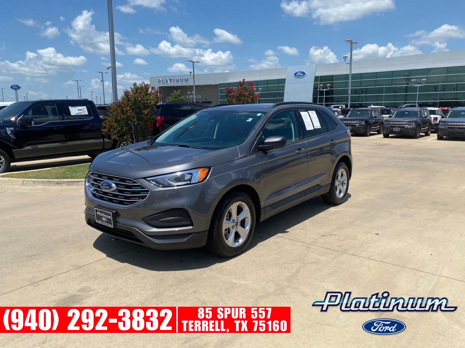 Carbonized Gray Metallic 2021 Ford Edge SUV / Crossover Front-Wheel Drive 8-Speed Automatic