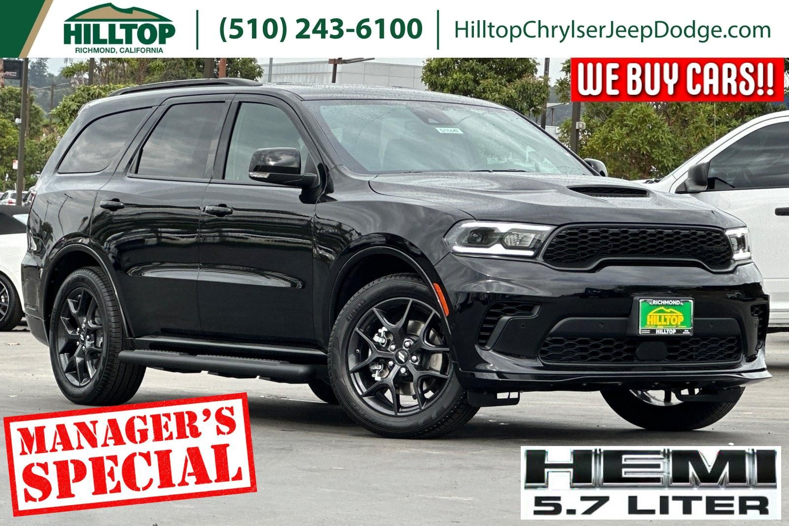 DB Black Crystal Clearcoat 2026 Dodge Durango GT HEMI Plus AWD SUV / Crossover All-Wheel Drive 8-Speed Automatic