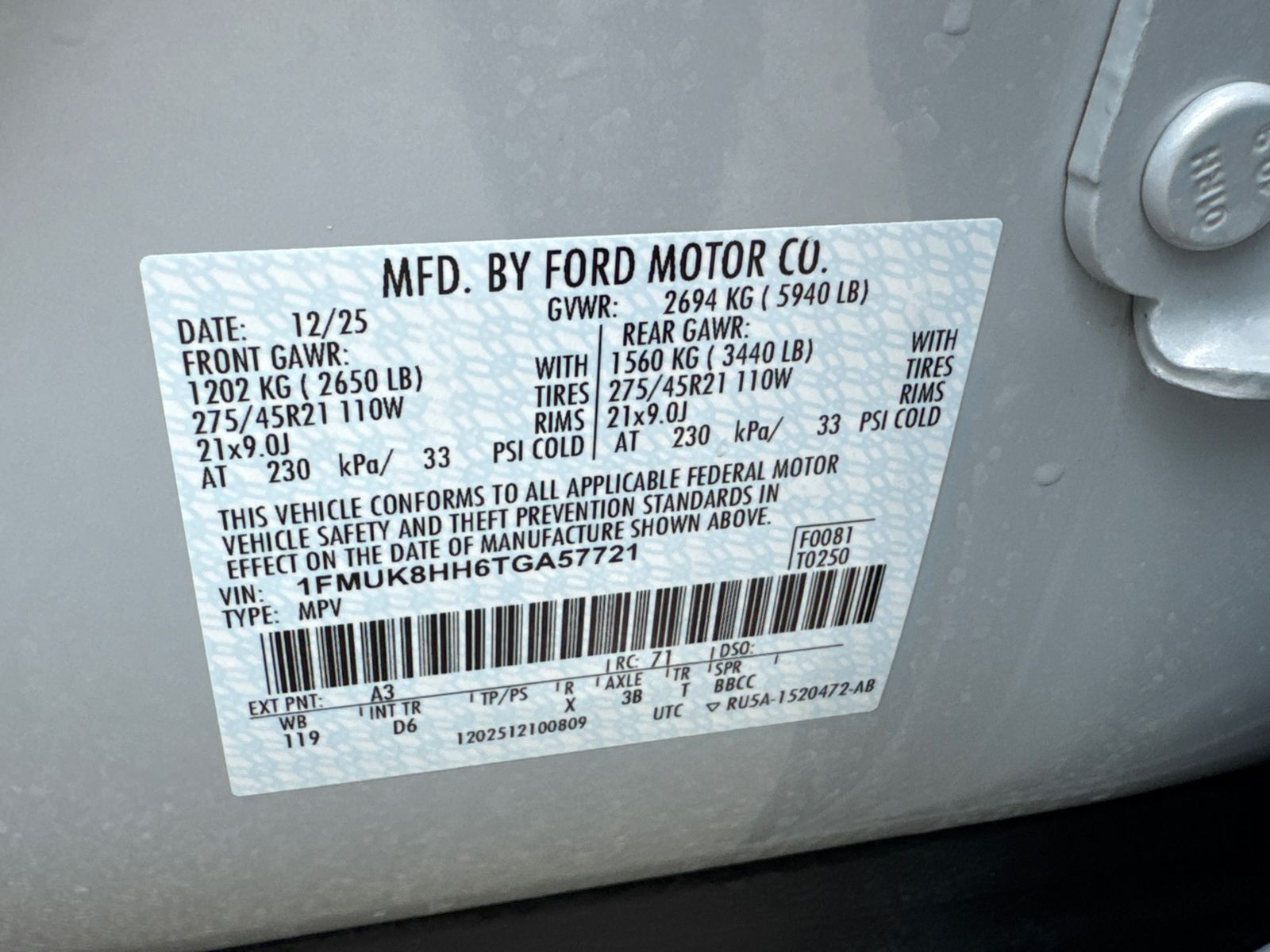 Used 2026 White Metallic Ford Platinum image 33