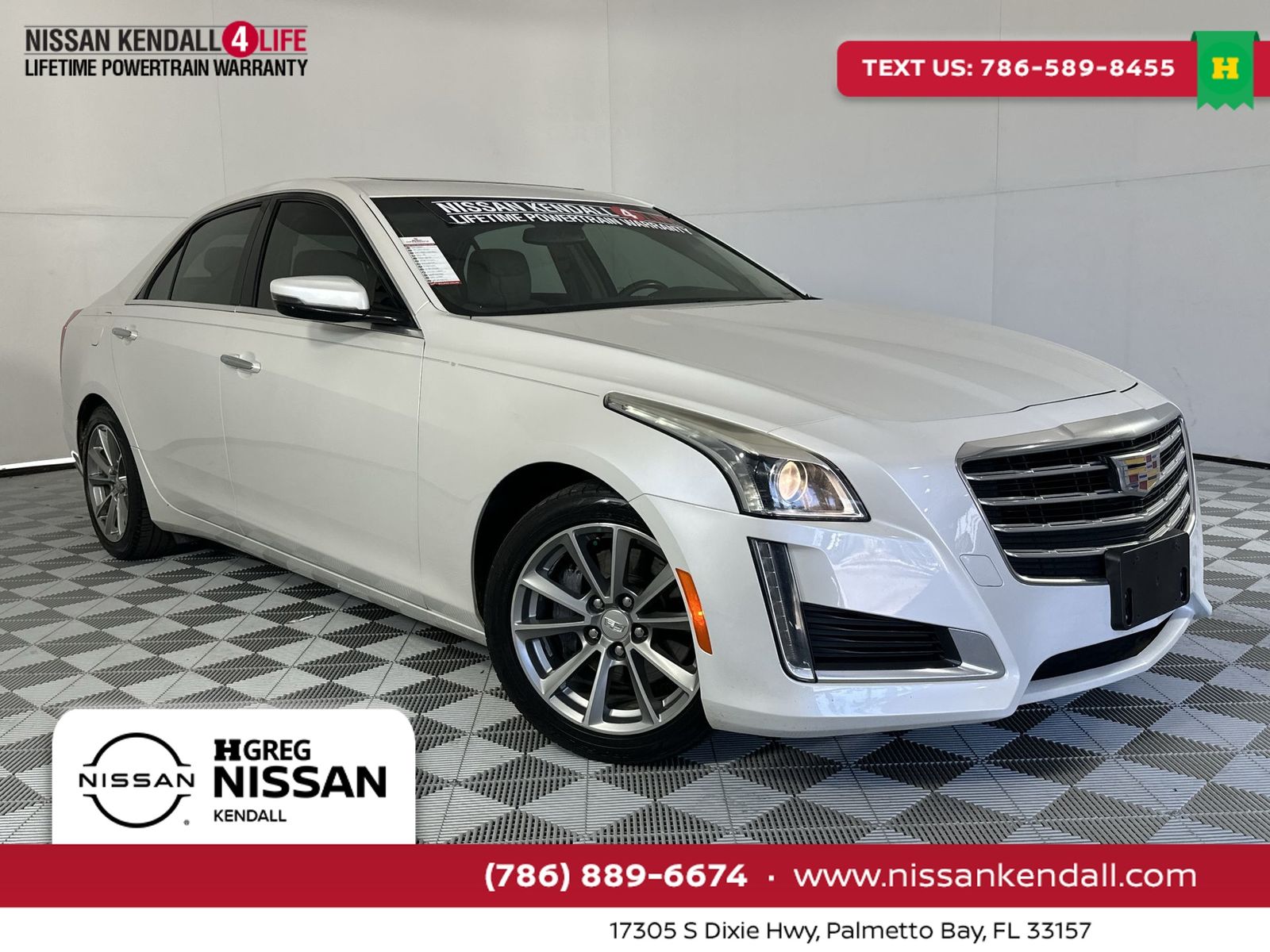 Crystal White Tricoat 2019 Cadillac CTS 2.0T RWD Sedan Rear-Wheel Drive 8-Speed Automatic