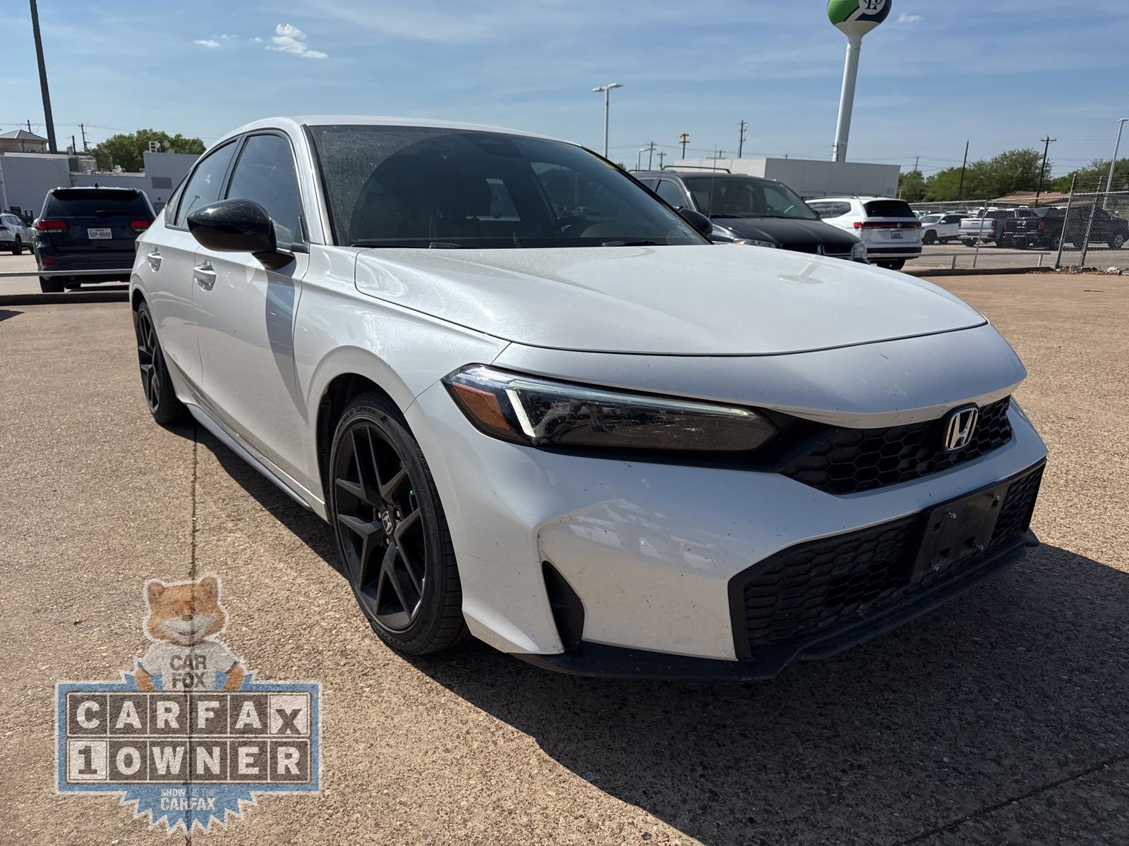 White 2025 Honda Civic Hatchback Sport FWD Hatchback Front-Wheel Drive Continuously Variable Transmission