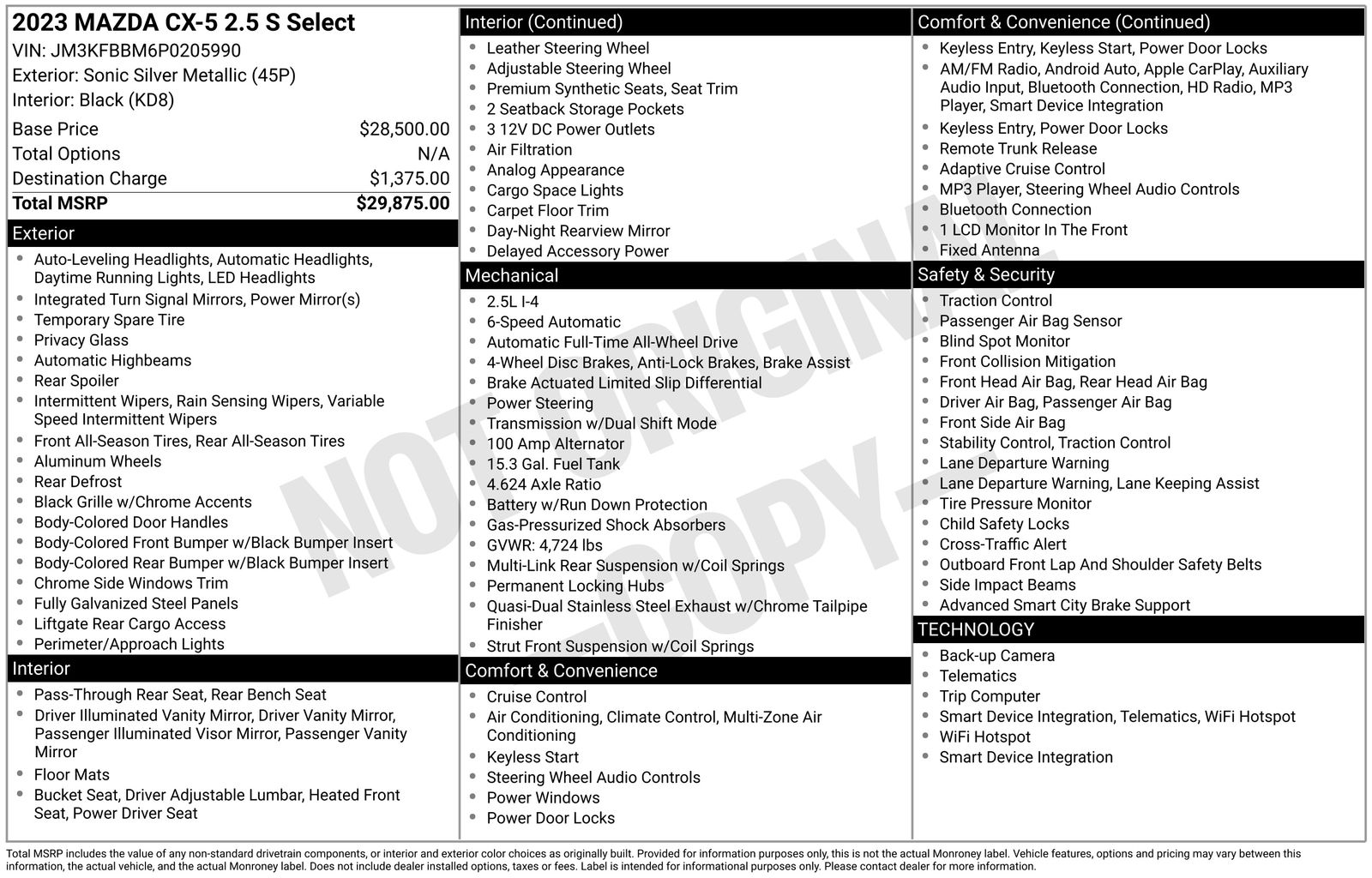 Used Car 2023 Mazda Cx-5  2.5 S Select Package For Sale Under $25,000 In Austin, Texas