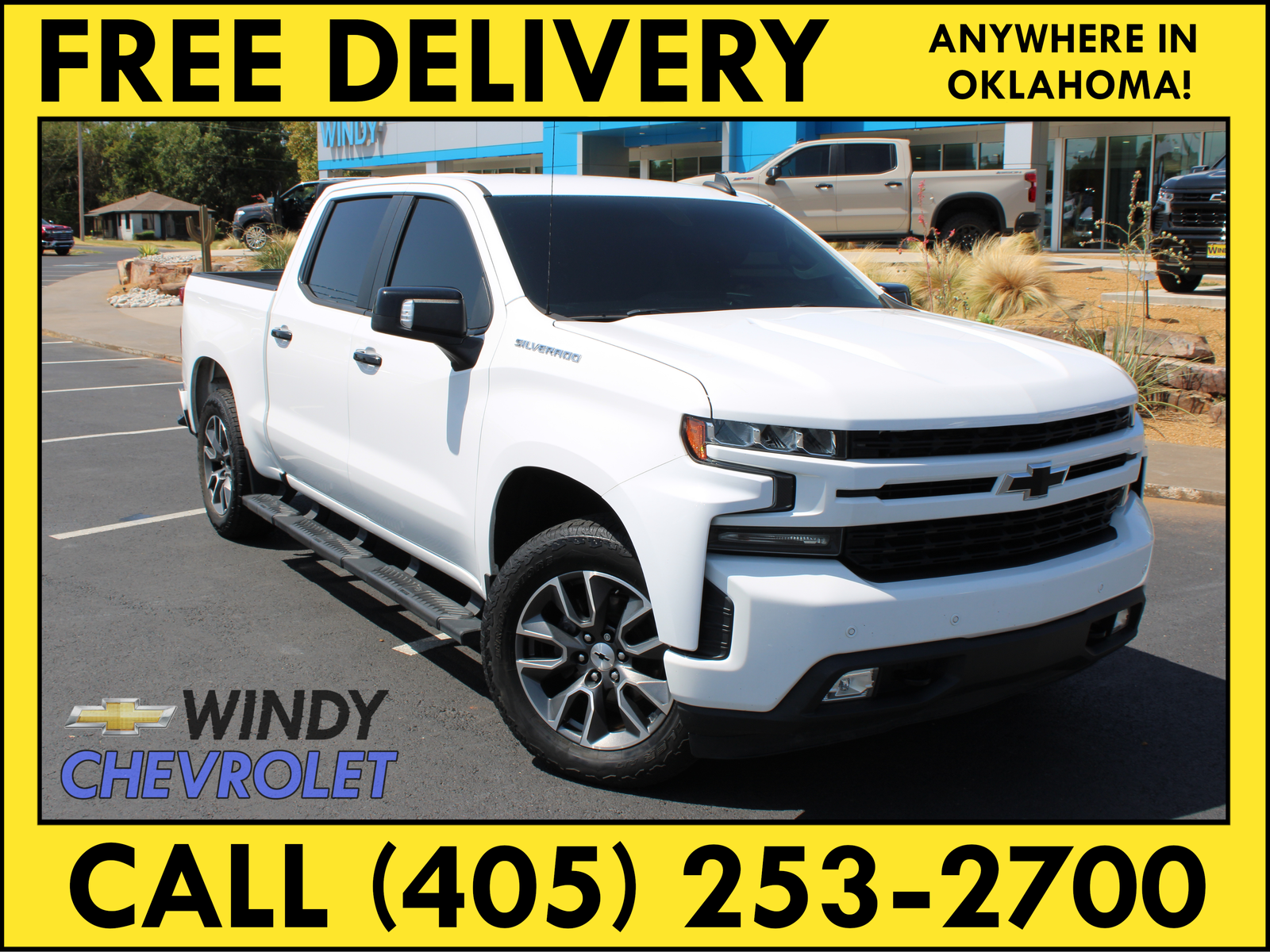 Summit White 2019 Chevrolet Silverado 1500 Pickup Truck Four-Wheel Drive 8-Speed Automatic
