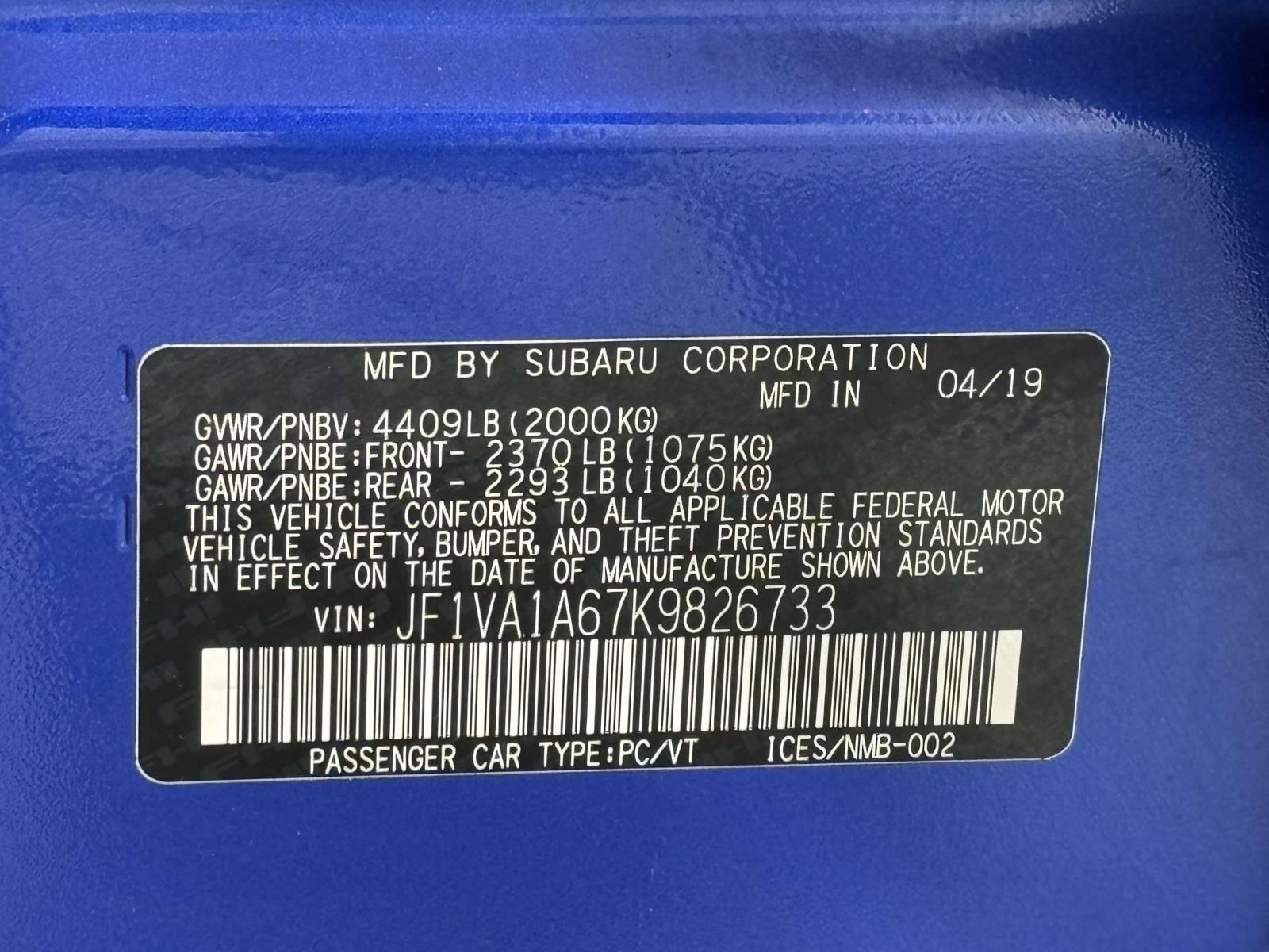 Used 2019 Blue Subaru Base image 24