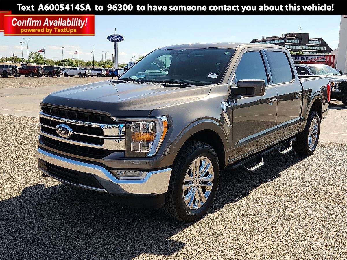 Stone Gray Metallic 2022 Ford F-150 Lariat SuperCrew 4WD Pickup Truck Four-Wheel Drive Automatic