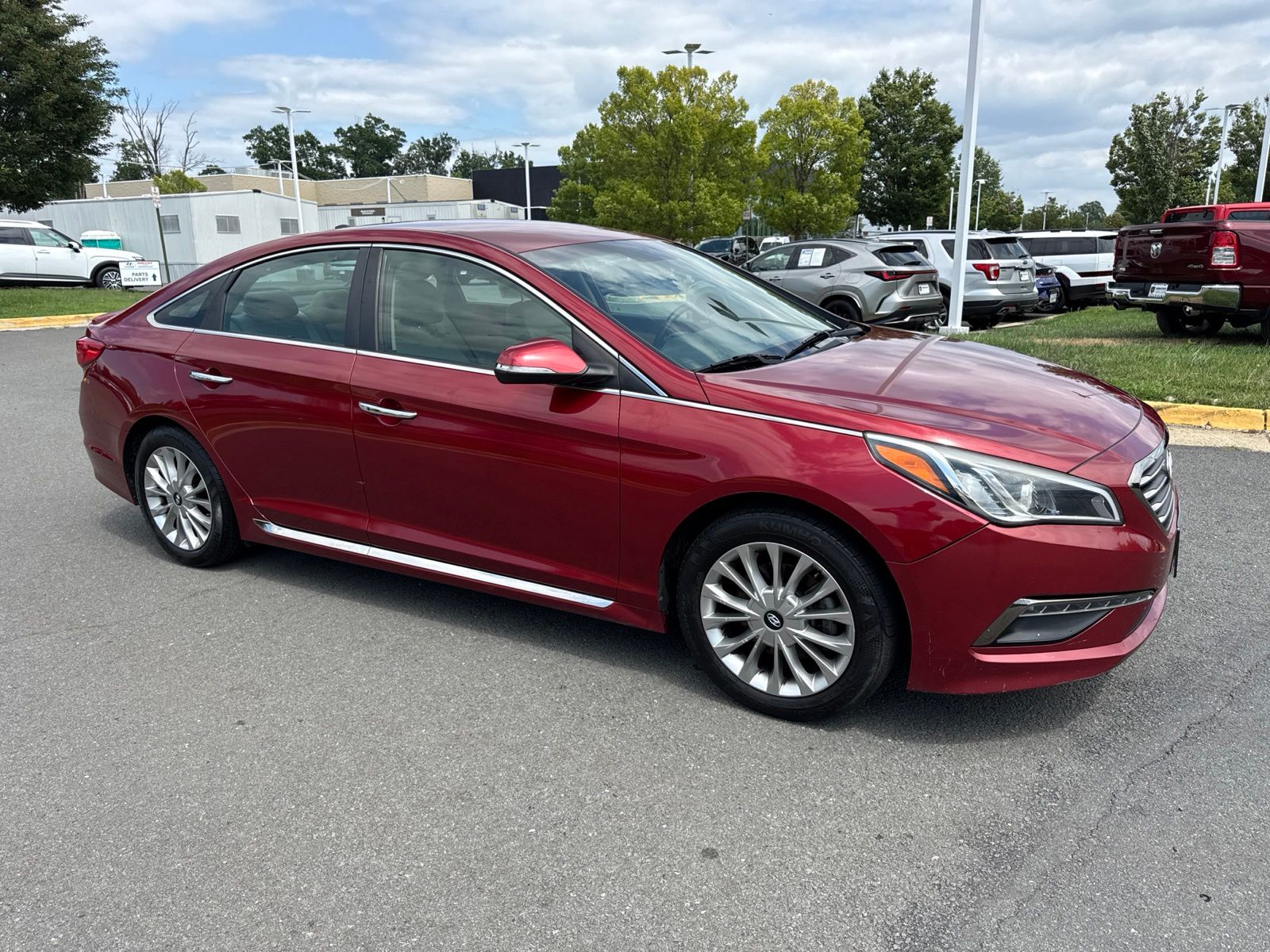 Venetian Red 2015 Hyundai Sonata Sedan Front-Wheel Drive 6-Speed Automatic