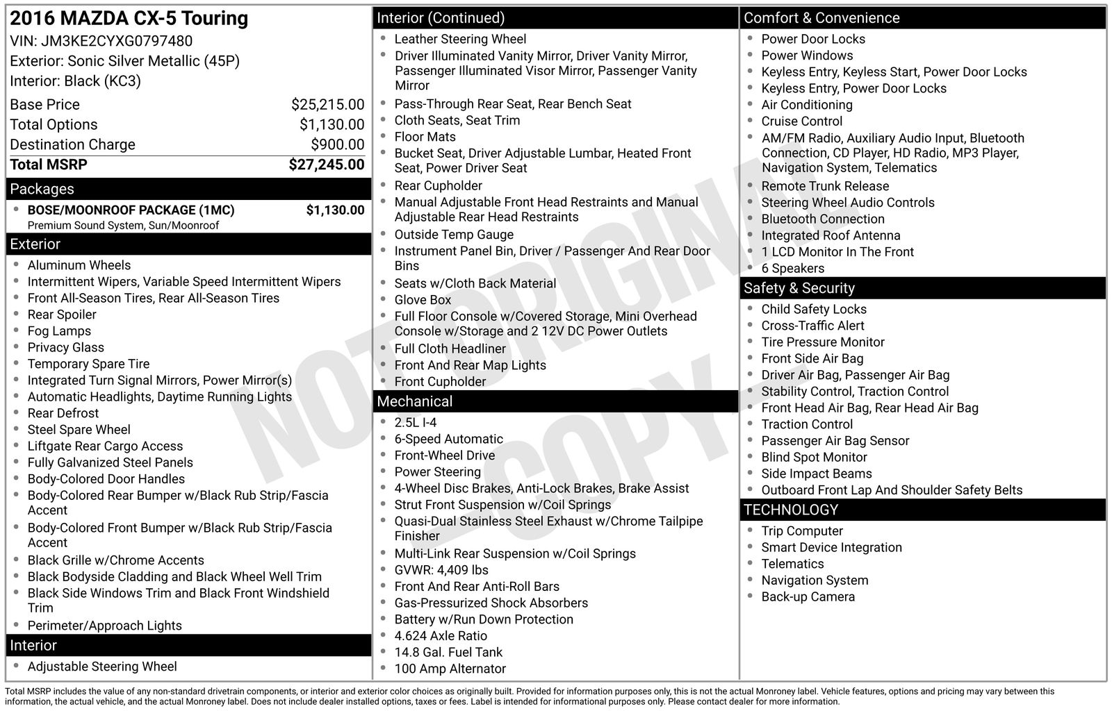 Used Car 2016 Mazda Cx-5  Touring For Sale Under $10,000 In Austin, Texas