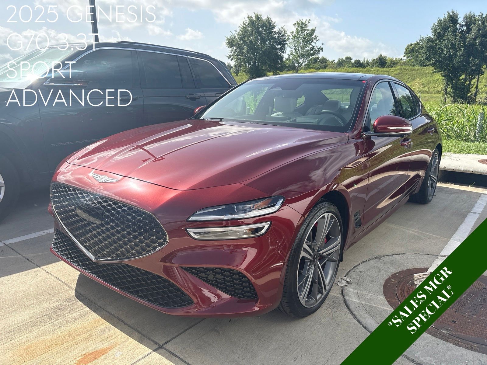 Cavendish Red 2025 Genesis G70 Sedan Rear-Wheel Drive 8-Speed Automatic