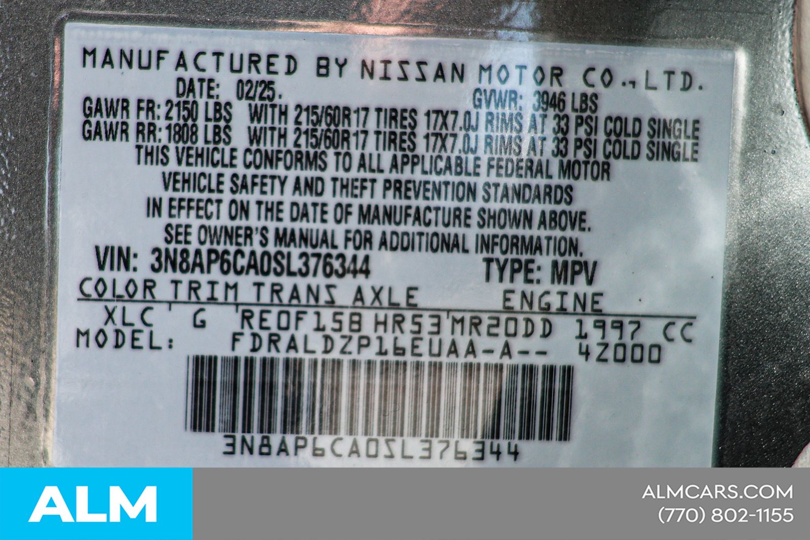 Used 2025 Gray Nissan SV Carfax One Owner W/ No Accidents image 48