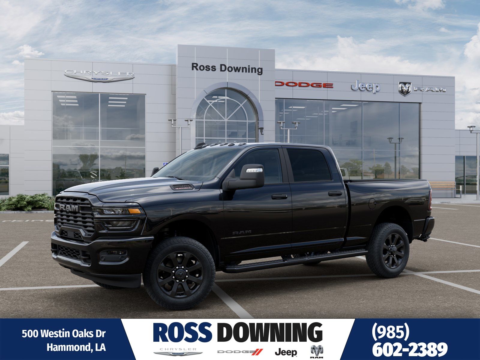 Diamond Black Crystal Pearlcoat 2026 RAM 2500 Big Horn Crew Cab 4WD Pickup Truck Four-Wheel Drive 8-Speed Automatic