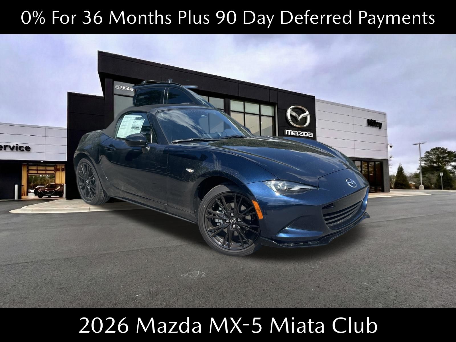 Deep Crystal Blue Mica 2026 Mazda MX-5 Miata Convertible Rear-Wheel Drive 6-Speed Manual
