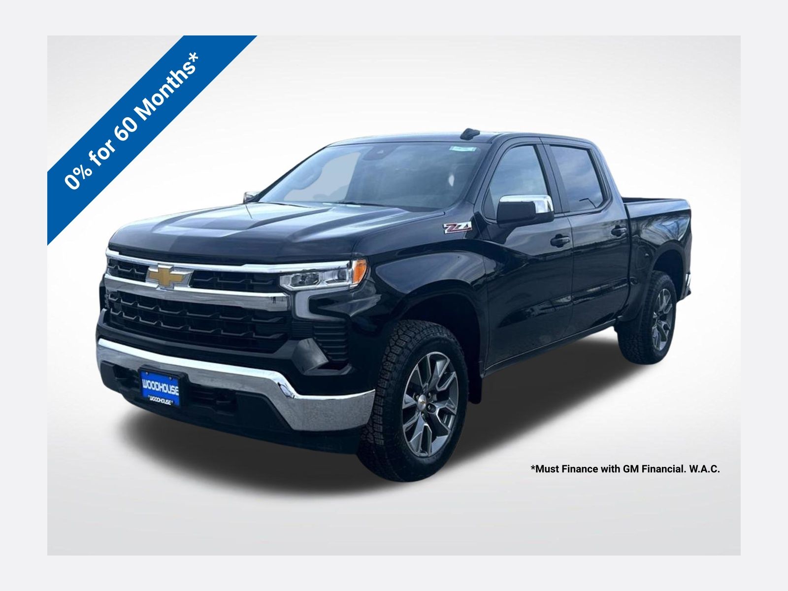 Black 2026 Chevrolet Silverado 1500 Pickup Truck Four-Wheel Drive Automatic