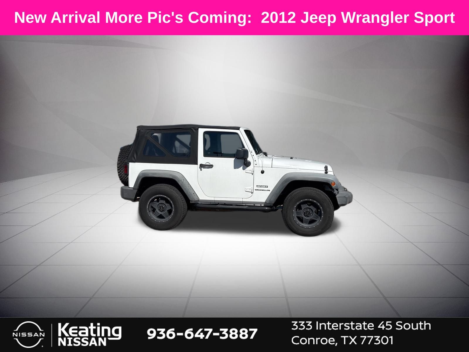2012 Jeep Wrangler Sport White at Emmons Autoplex
