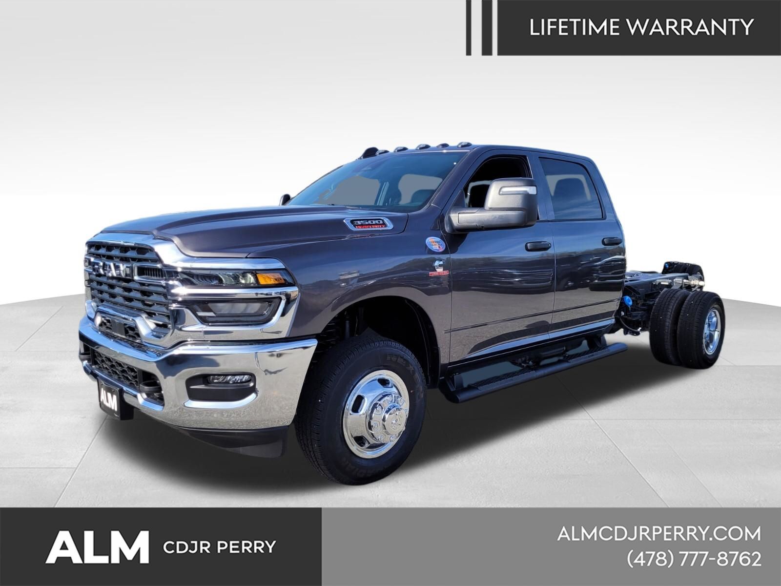 Gray (Granite Crystal Metallic Clearcoat) 2026 RAM 3500 Chassis Tradesman Crew Cab LB DRW 4WD Pickup Truck Four-Wheel Drive 8-Speed Automatic