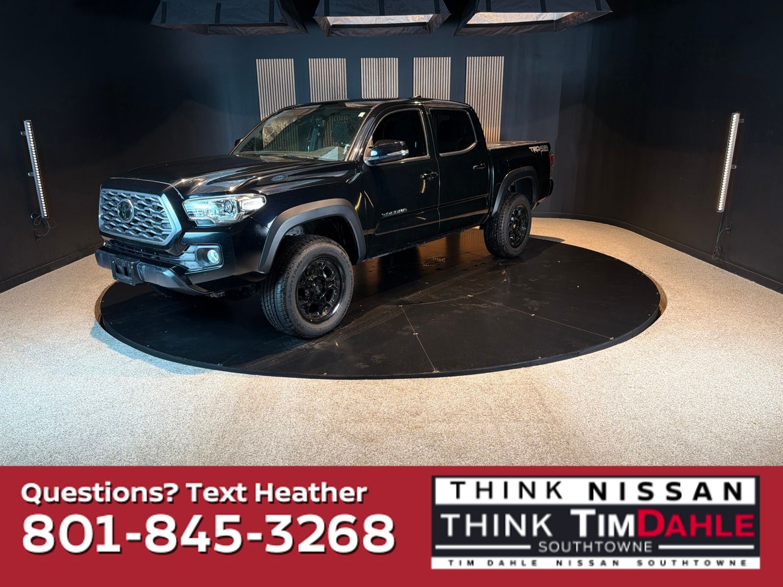 Midnight Black Metallic 2021 Toyota Tacoma Pickup Truck Four-Wheel Drive 6-Speed Automatic