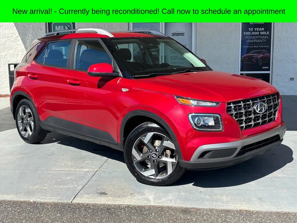 Scarlet Red 2023 Hyundai Venue SEL FWD SUV / Crossover Front-Wheel Drive Continuously Variable Transmission