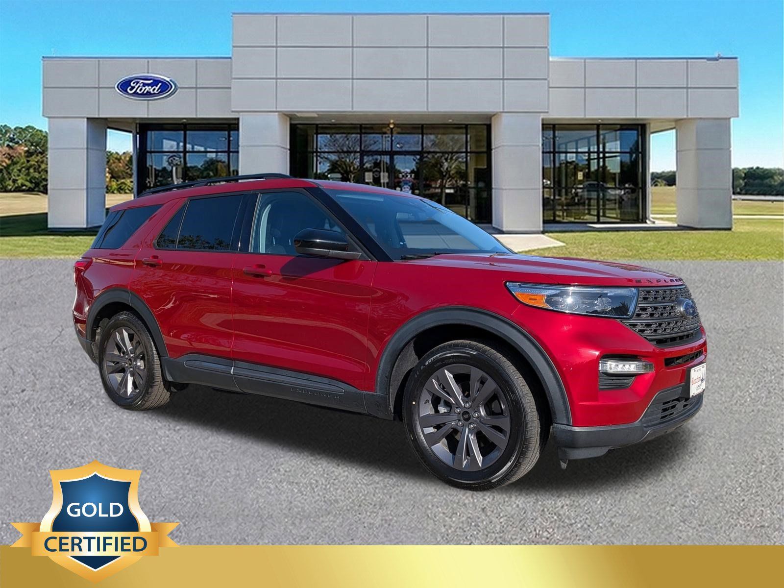 Red Metallic 2022 Ford Explorer XLT RWD SUV / Crossover Rear-Wheel Drive Automatic