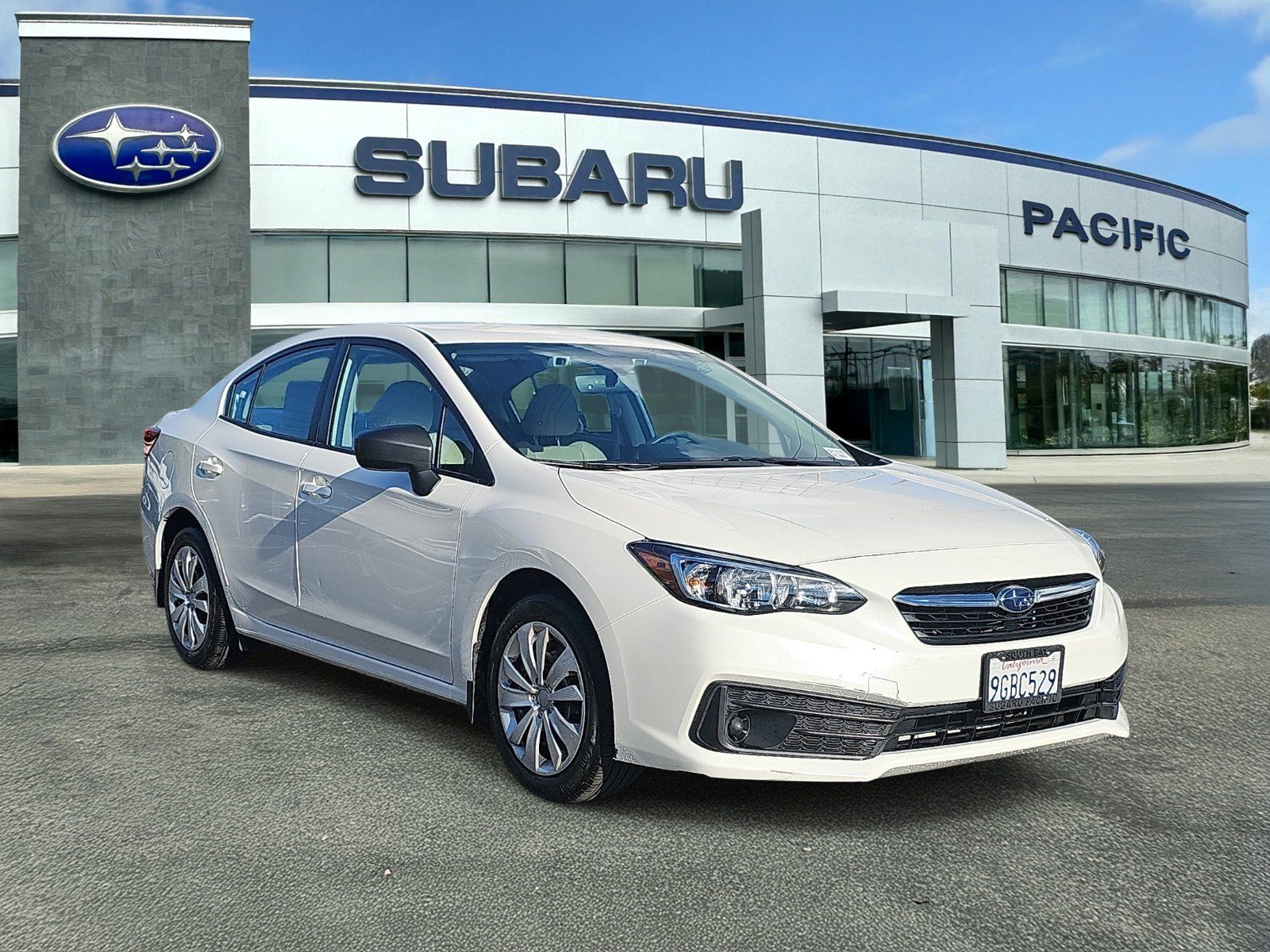 Crystal White Pearl 2023 Subaru Impreza Sedan AWD Sedan All-Wheel Drive Continuously Variable Transmission