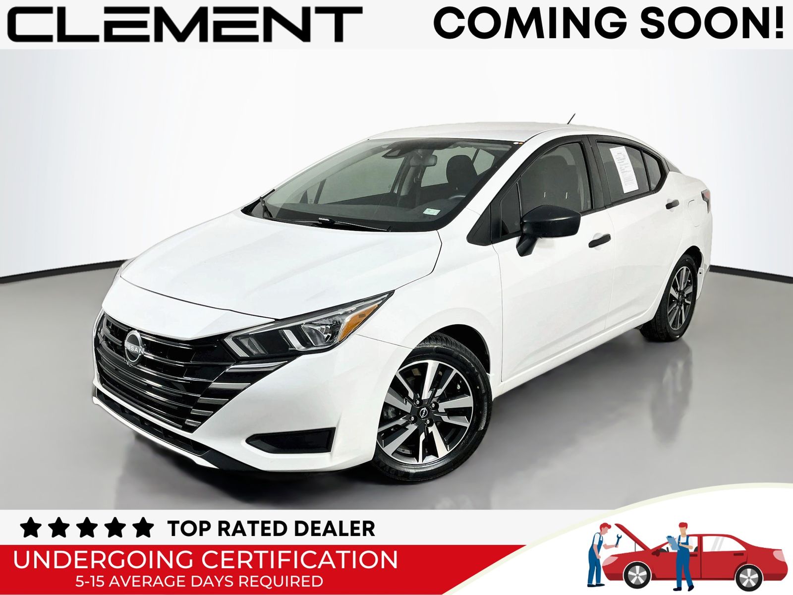 White (Fresh Powder) 2024 Nissan Versa Sedan Front-Wheel Drive Continuously Variable Transmission