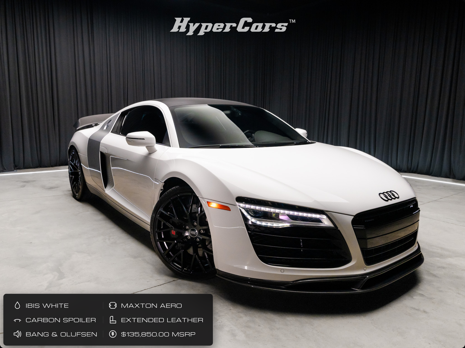 White 2014 Audi R8 Coupe All-Wheel Drive 7-Speed Automatic