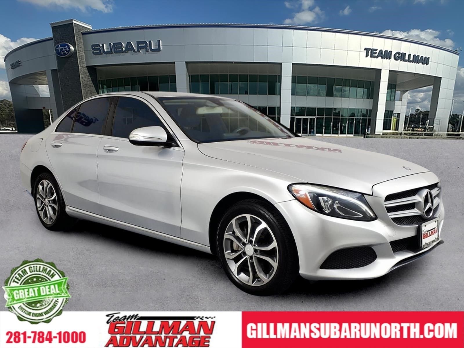 Iridium Silver Metallic 2015 Mercedes-Benz C-Class Sedan All-Wheel Drive 7-Speed Automatic