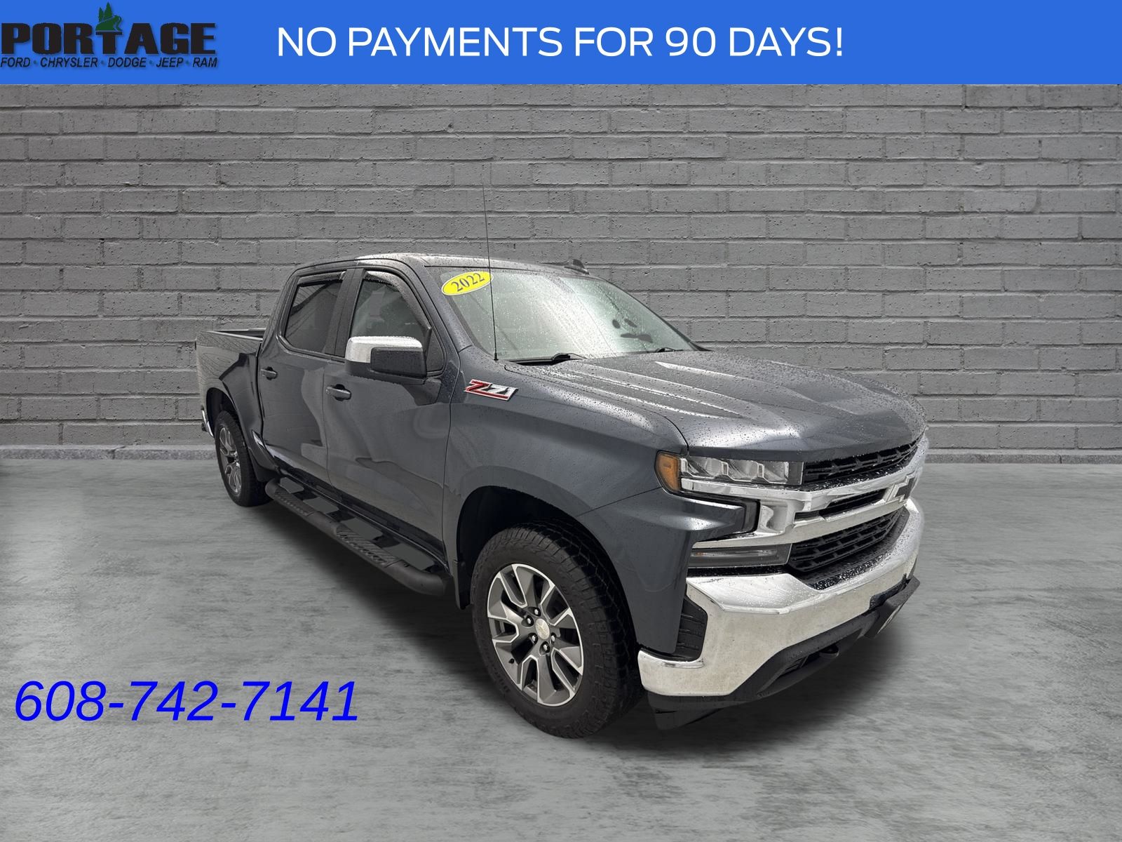 Shadow Gray Metallic 2022 Chevrolet Silverado 1500 Pickup Truck Four-Wheel Drive 8-Speed Automatic