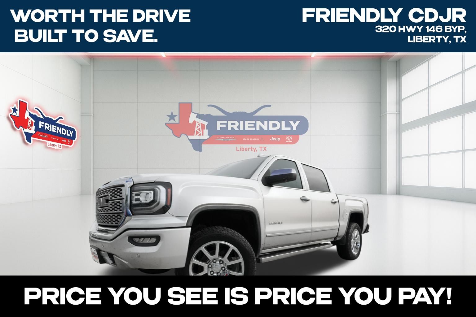 Quicksilver Metallic 2018 GMC Sierra 1500 Denali Crew Cab 4WD Pickup Truck Four-Wheel Drive 8-Speed Automatic Overdrive