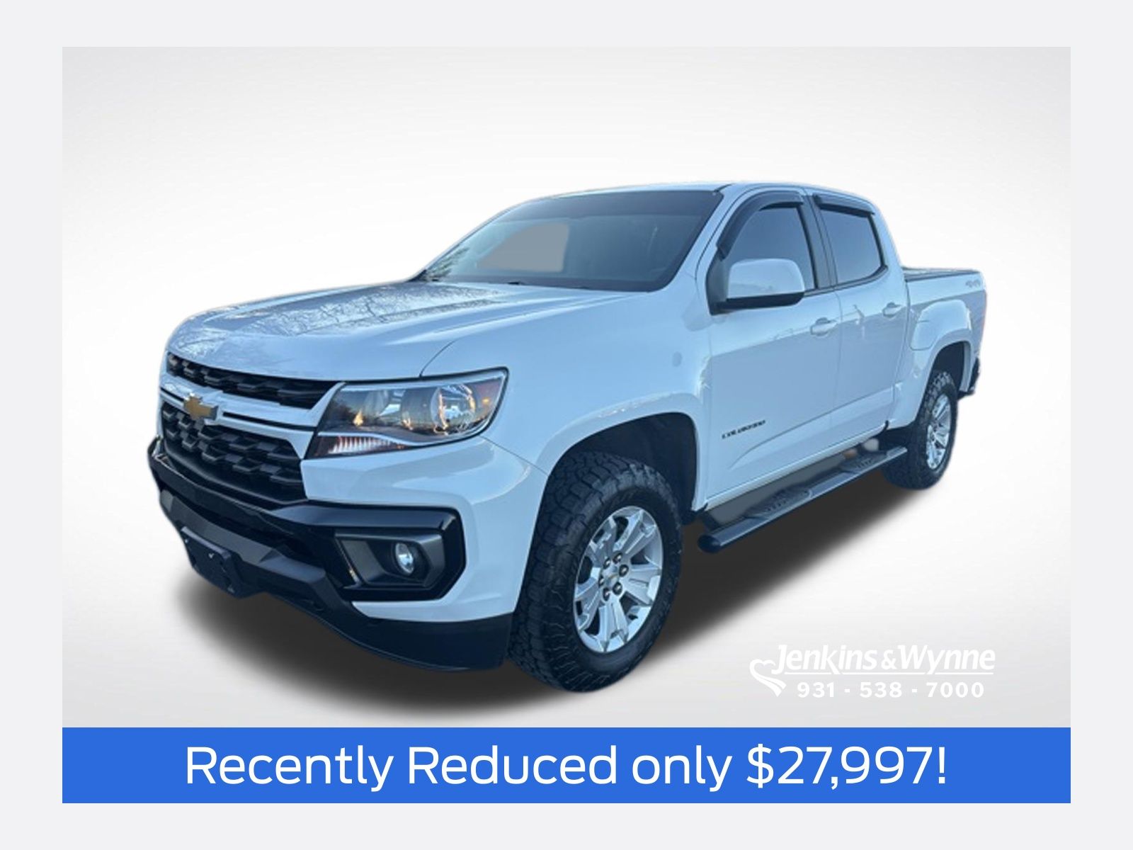 Summit White 2022 Chevrolet Colorado LT Crew Cab 4WD Pickup Truck Four-Wheel Drive 8-Speed Automatic
