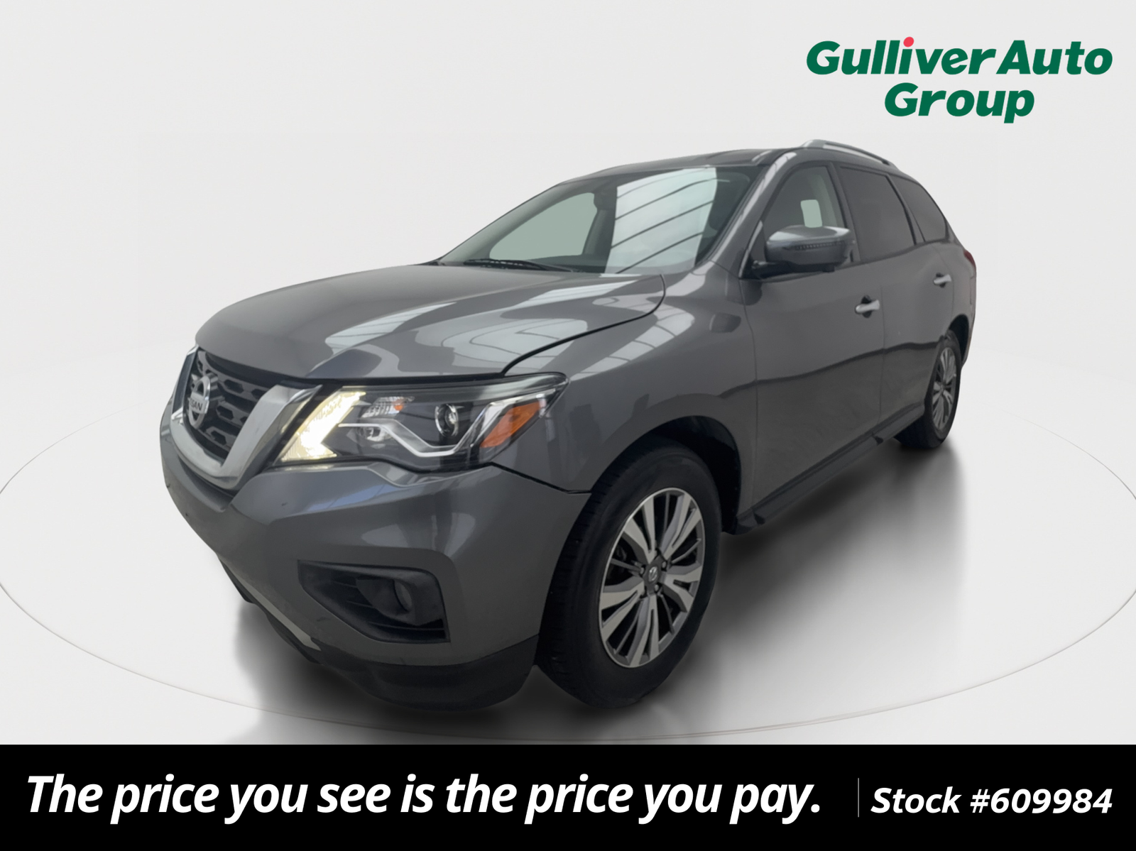 Gray (Gun Metallic) 2019 Nissan Pathfinder SUV / Crossover Front-Wheel Drive Continuously Variable Transmission