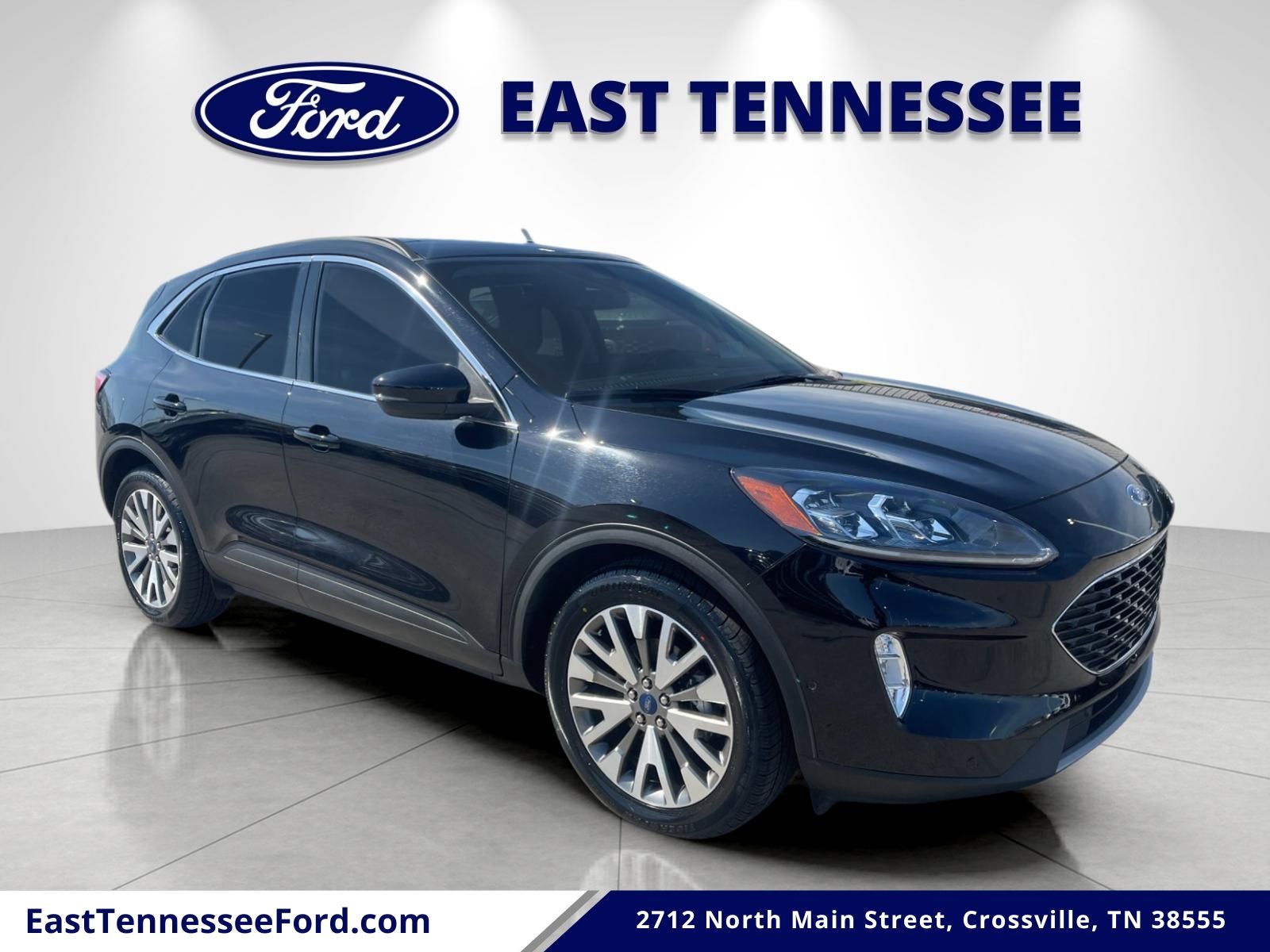 Black Metallic 2020 Ford Escape Hybrid Titanium FWD SUV / Crossover Front-Wheel Drive Continuously Variable Transmission