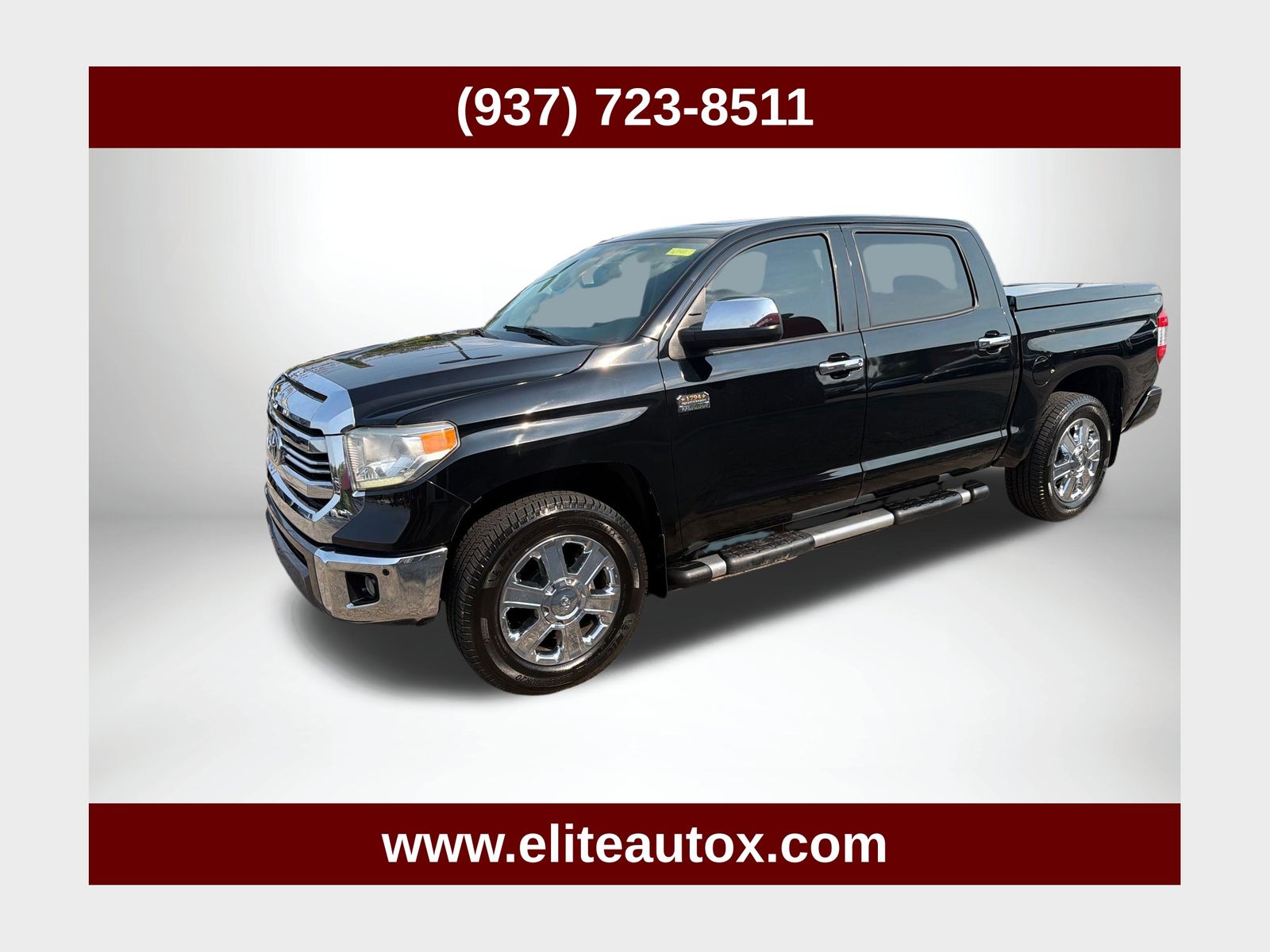 Midnight Black Metallic 2017 Toyota Tundra Pickup Truck Four-Wheel Drive 6-Speed Automatic Overdrive